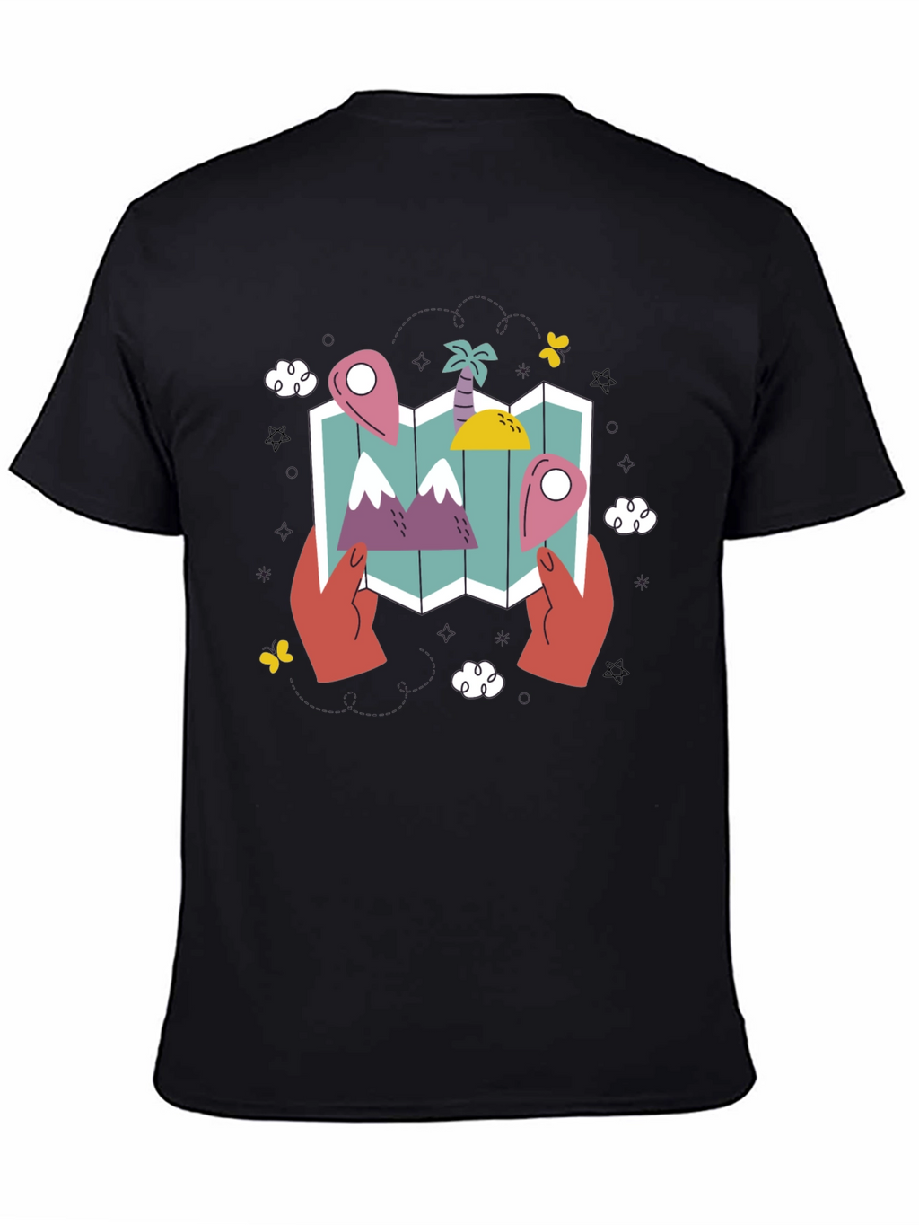 Travel Map Graphic Tee