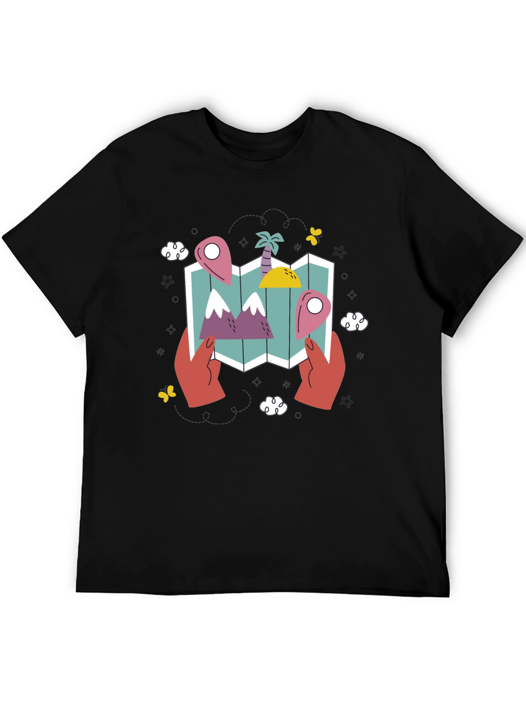 Travel Map Graphic Tee