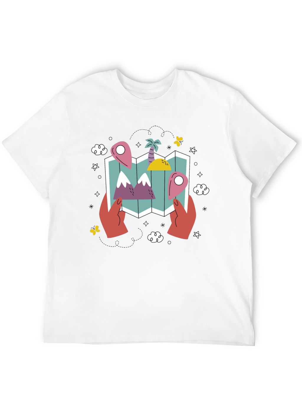 Travel Map Graphic Tee