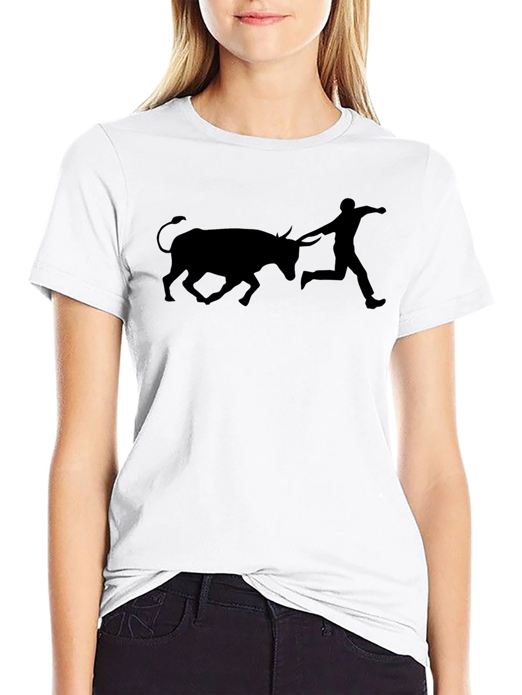 Bull Running T-Shirt - Funny Graphic Tee