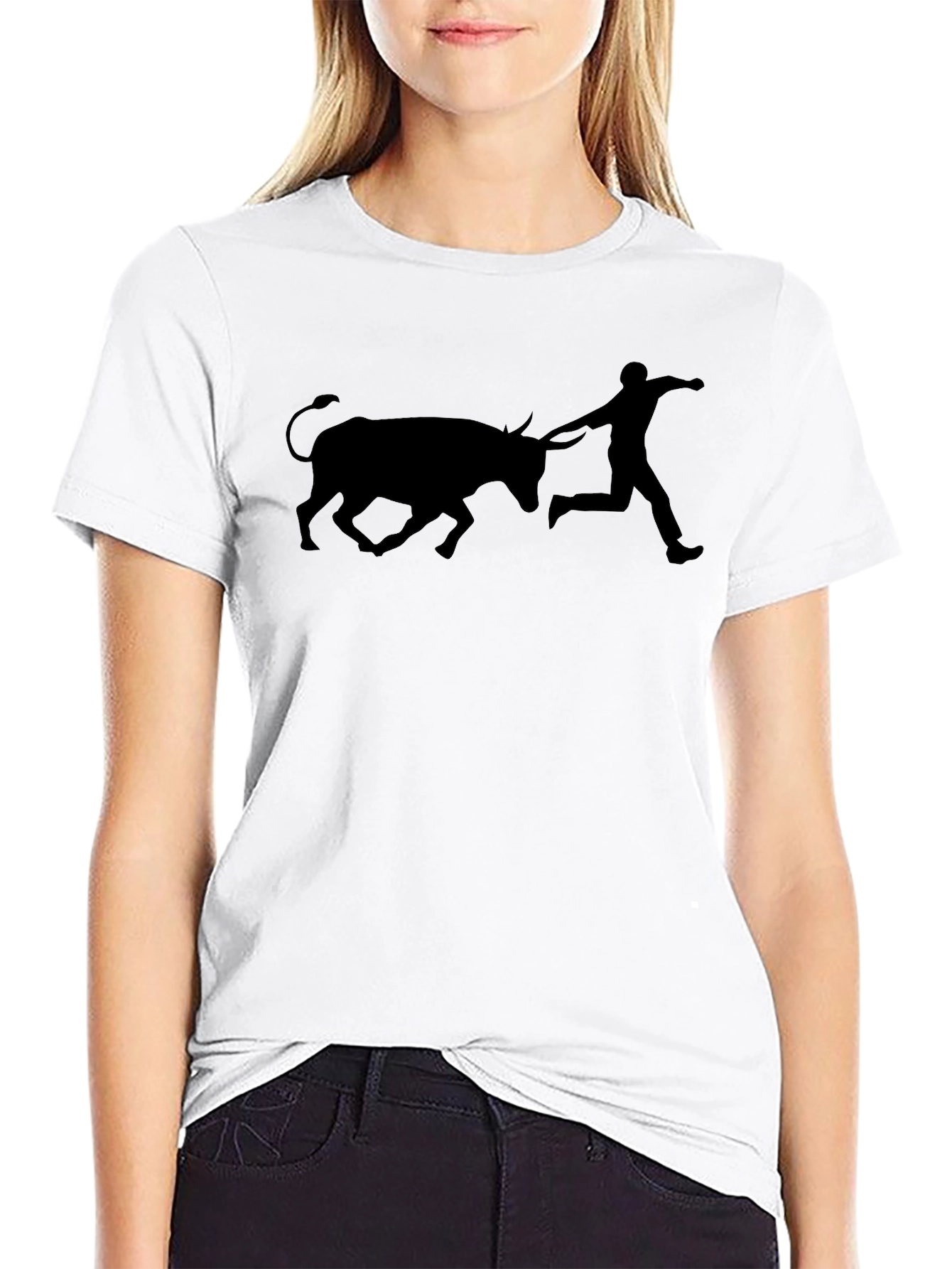 Bull Running T-Shirt - Funny Graphic Tee