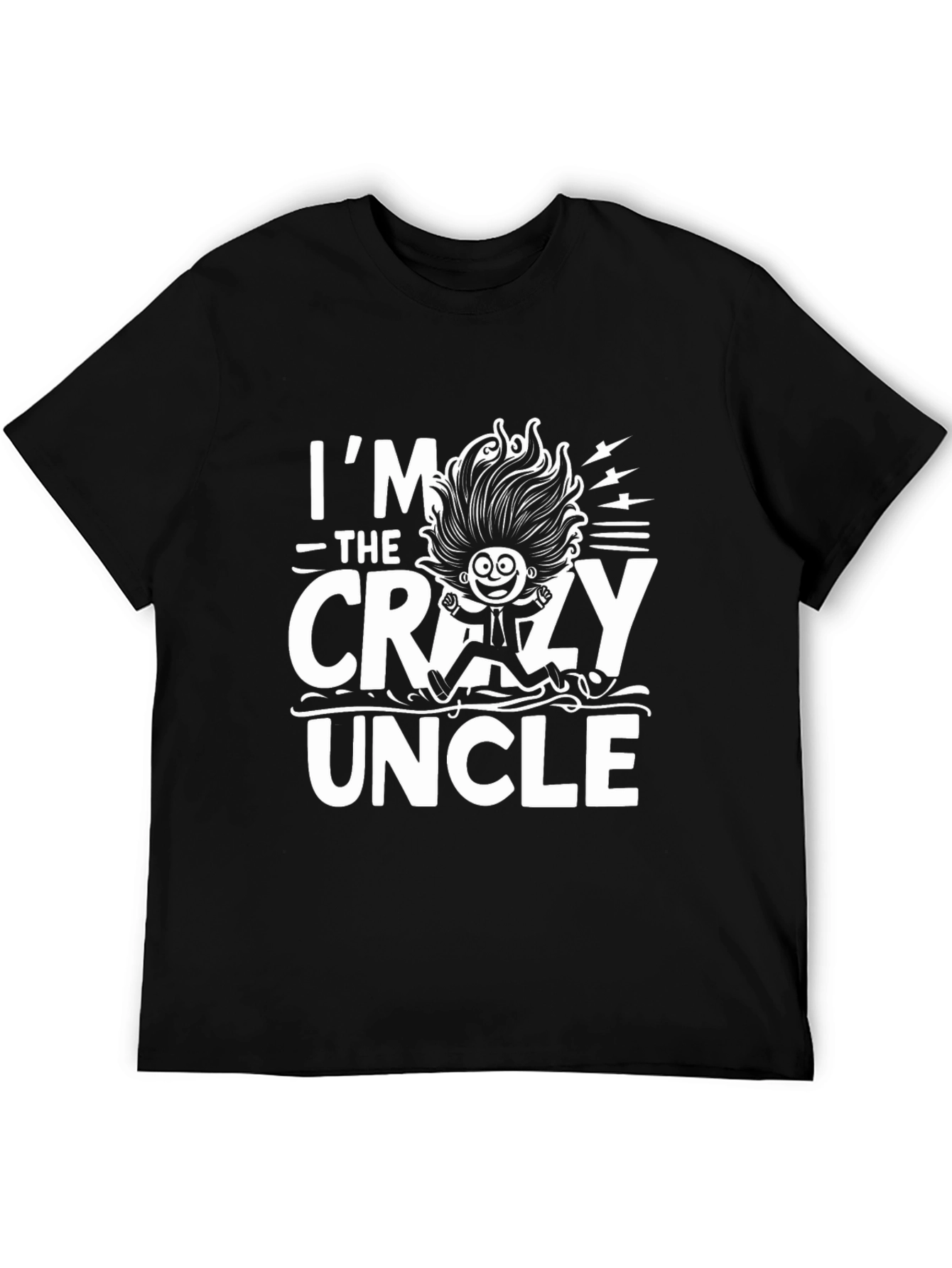 Im The Crazy Uncle Graphic T-Shirt - Black