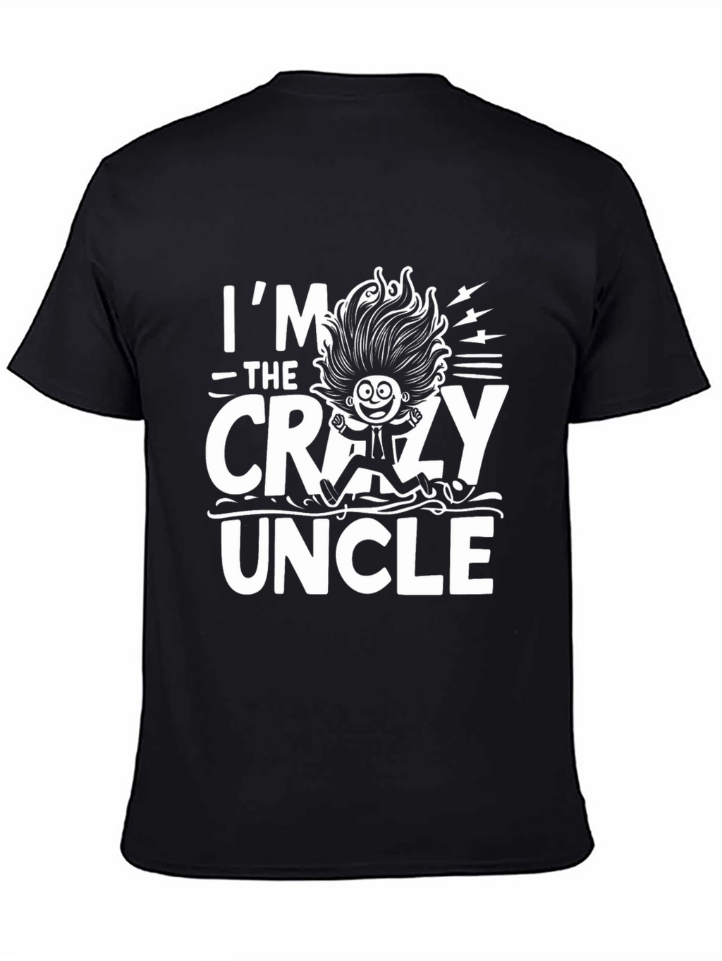 Im The Crazy Uncle Graphic T-Shirt - Black