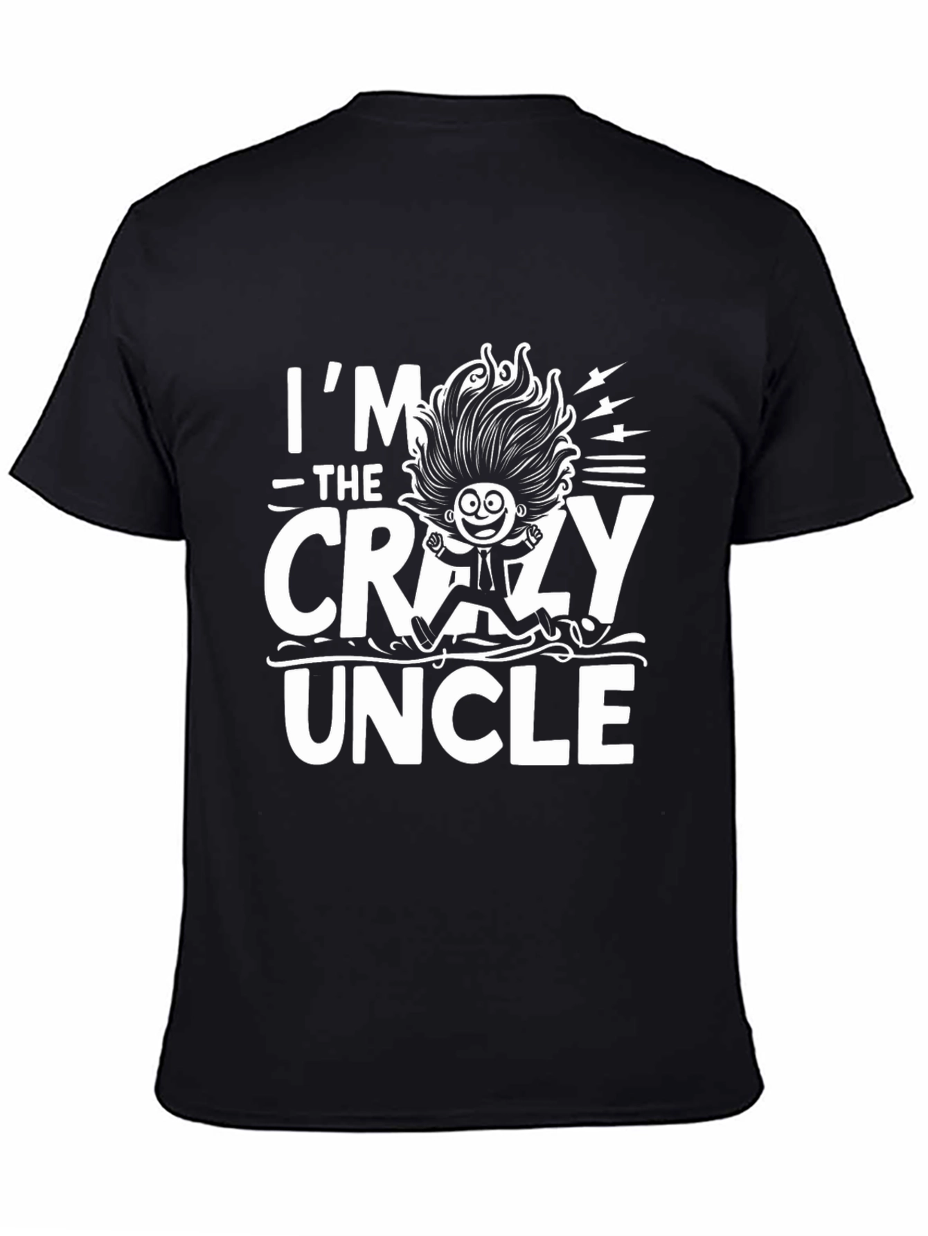 Im The Crazy Uncle Graphic T-Shirt - Black