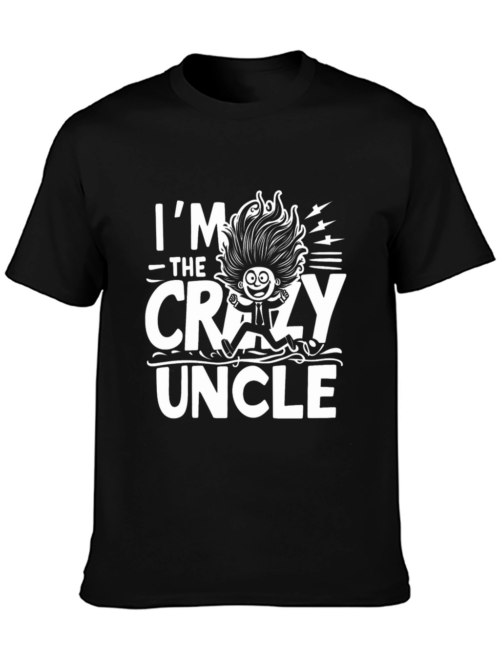 Im The Crazy Uncle Graphic T-Shirt - Black
