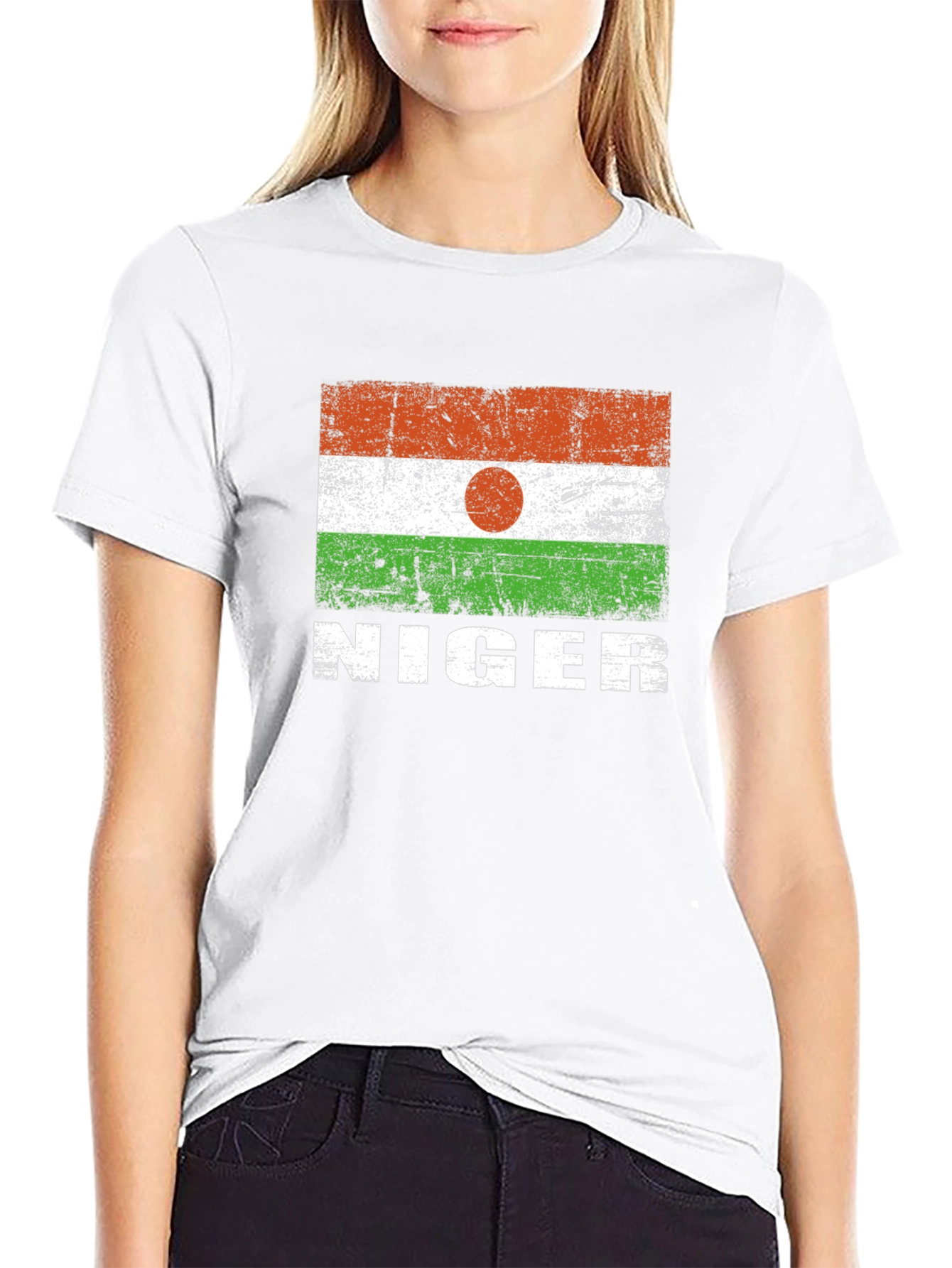 Niger Flag T-Shirt - Distressed Design