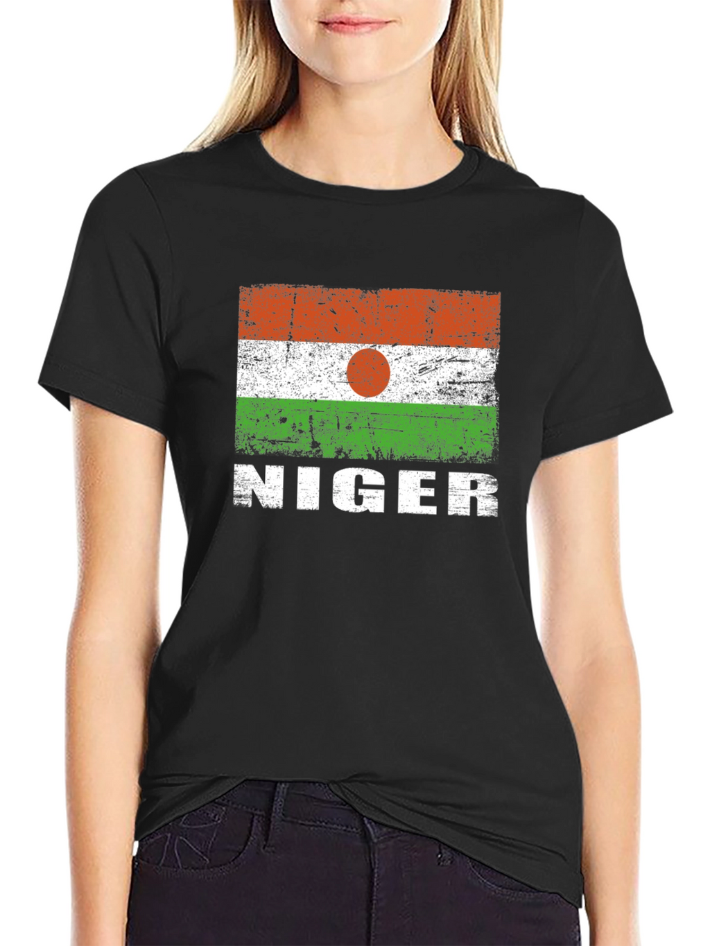 Niger Flag T-Shirt - Distressed Design