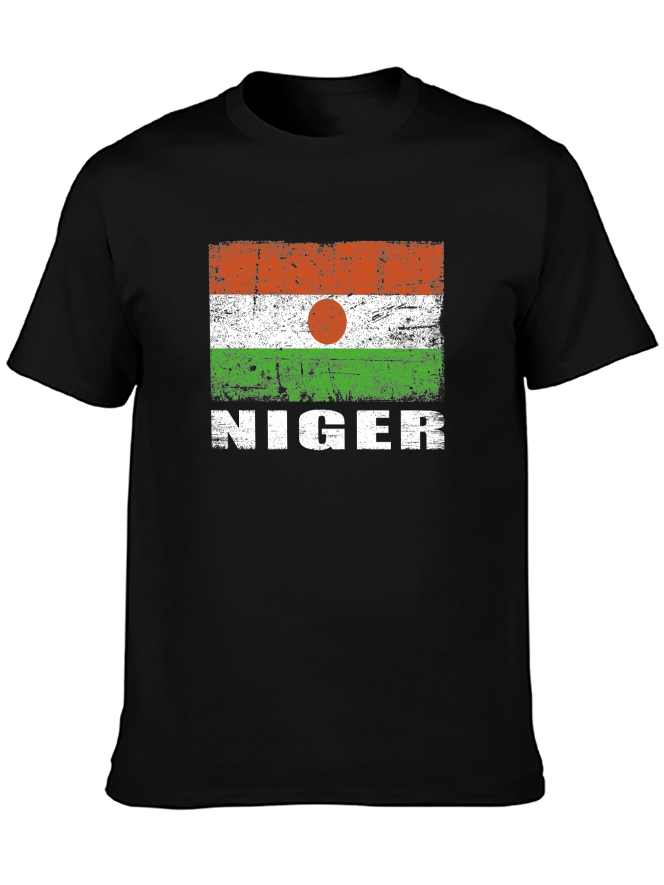 Niger Flag T-Shirt - Distressed Design