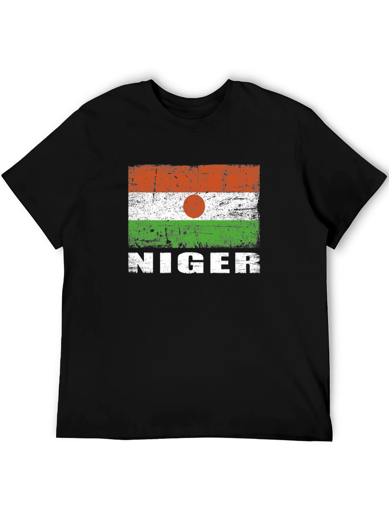 Niger Flag T-Shirt - Distressed Design