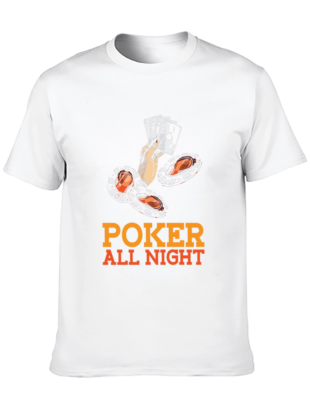 Poker All Night Graphic Tee - Black Cotton Blend