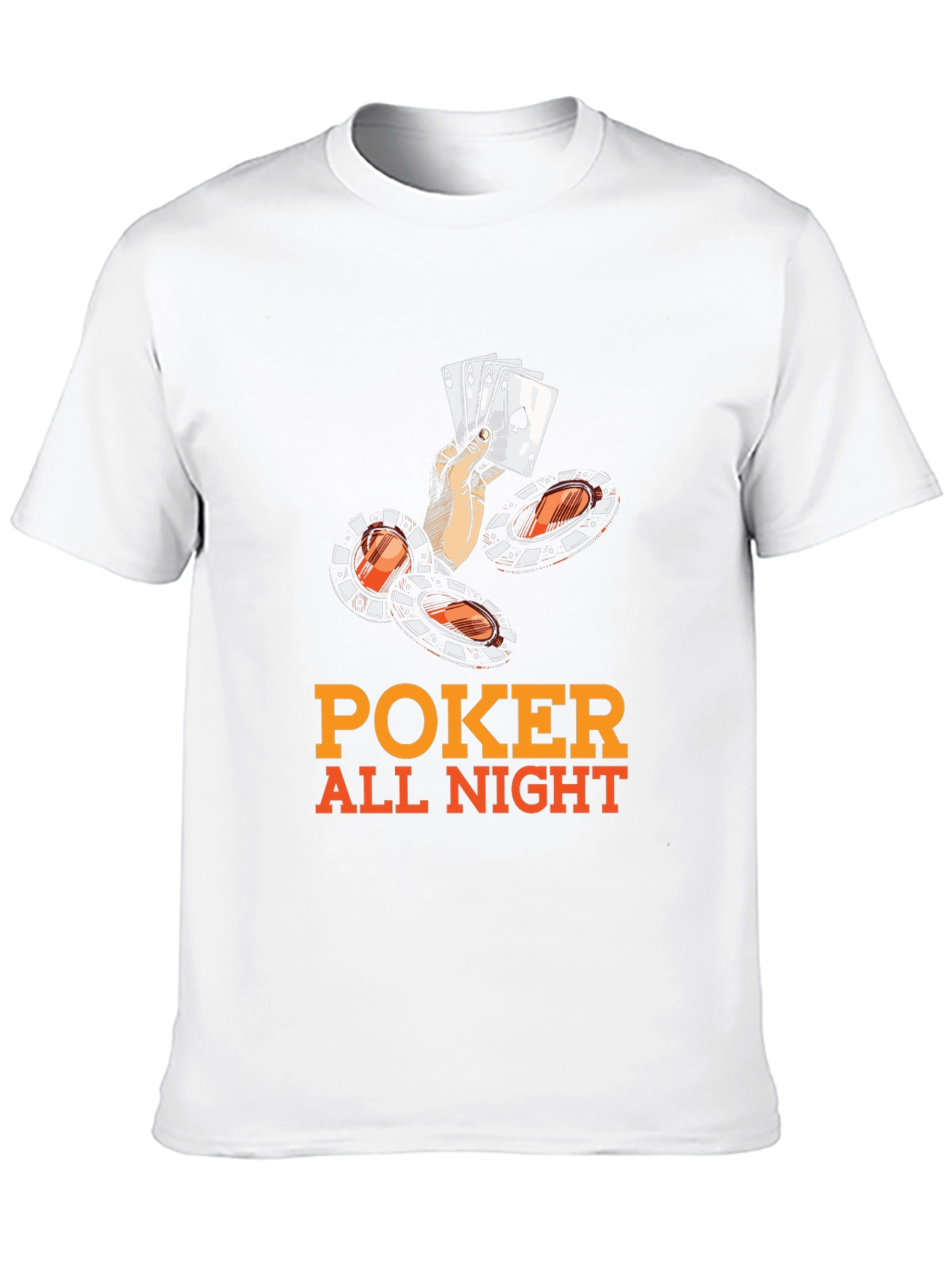 Poker All Night Graphic Tee - Black Cotton Blend