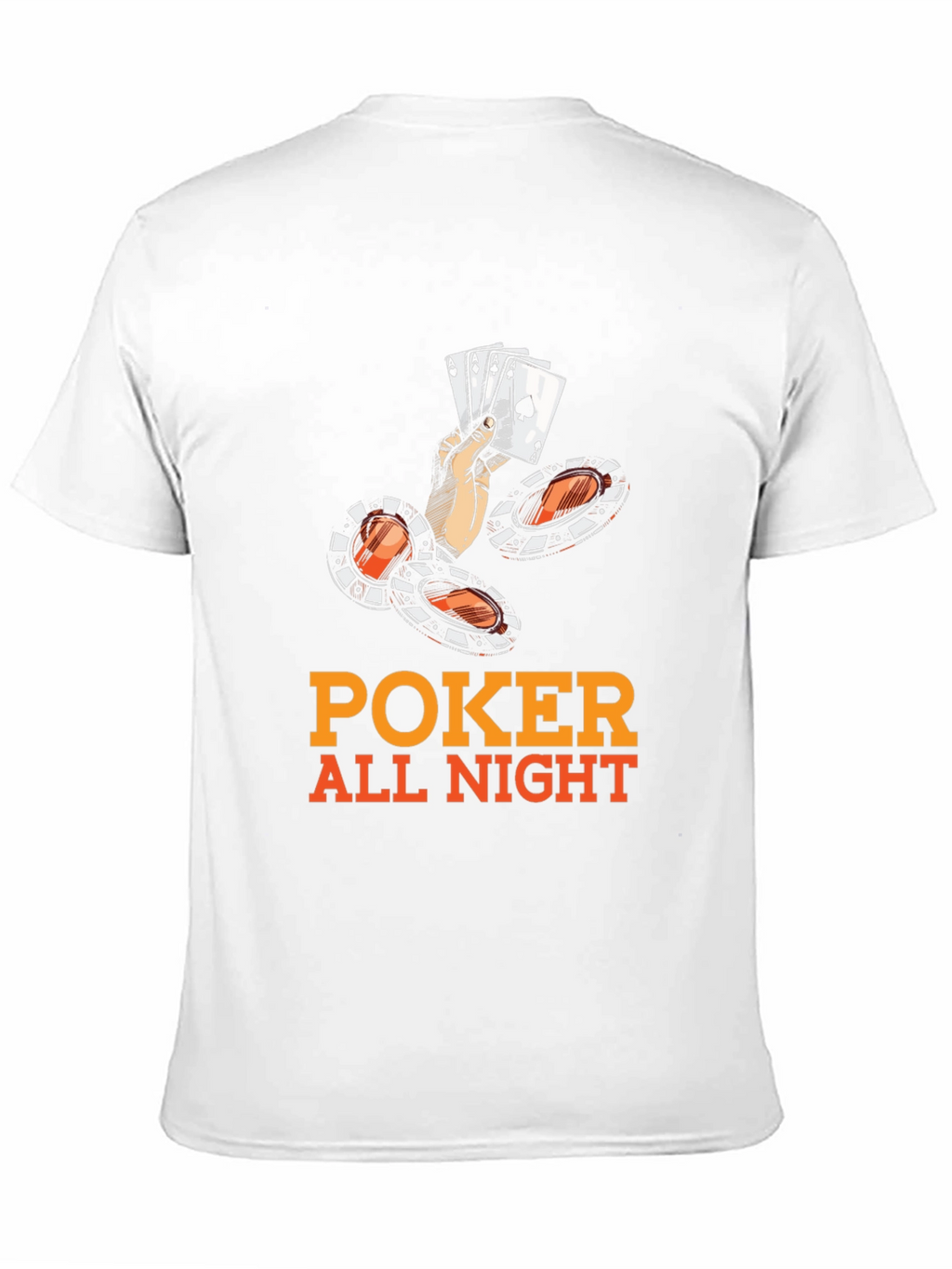 Poker All Night Graphic Tee - Black Cotton Blend