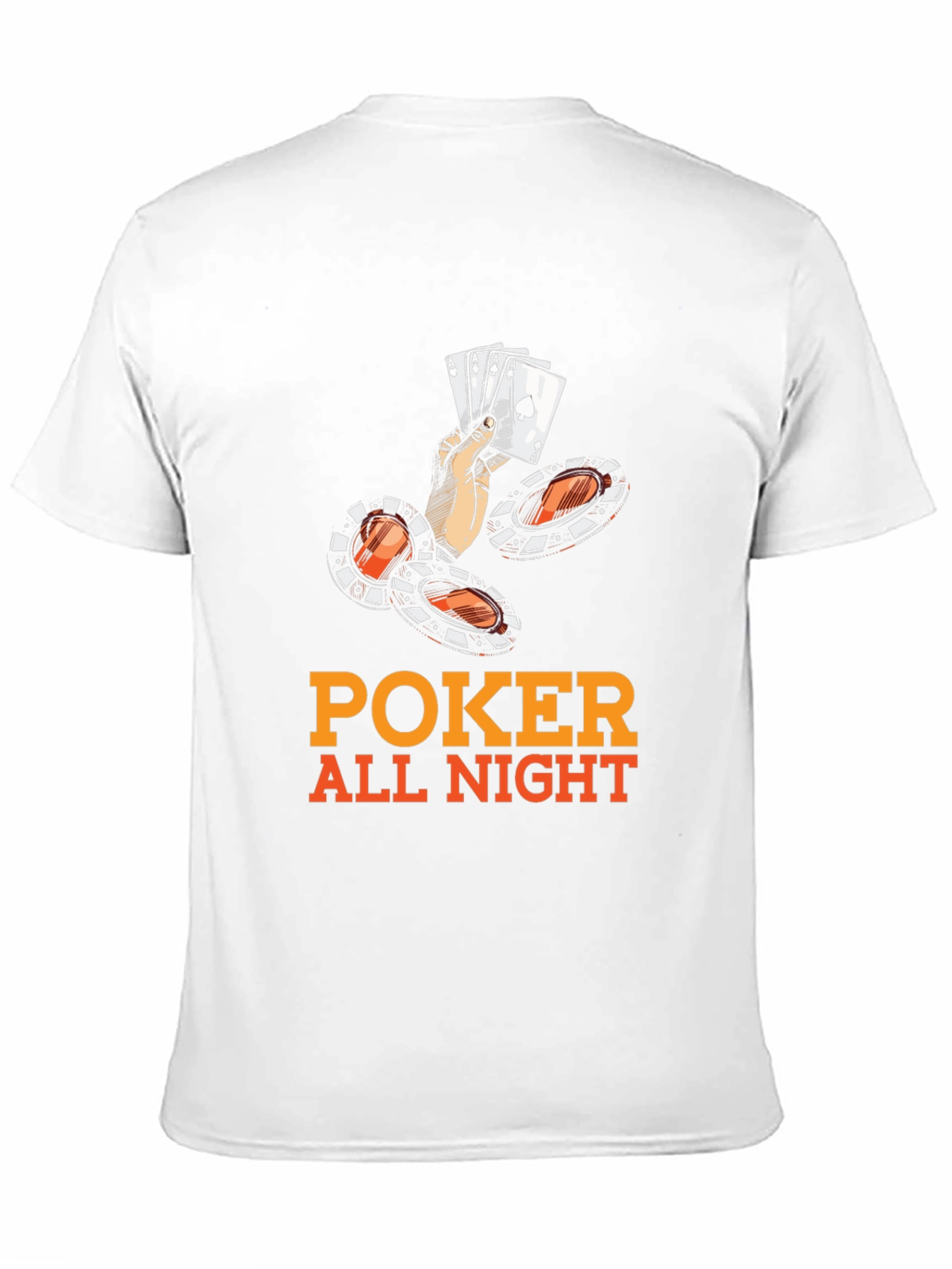 Poker All Night Graphic Tee - Black Cotton Blend