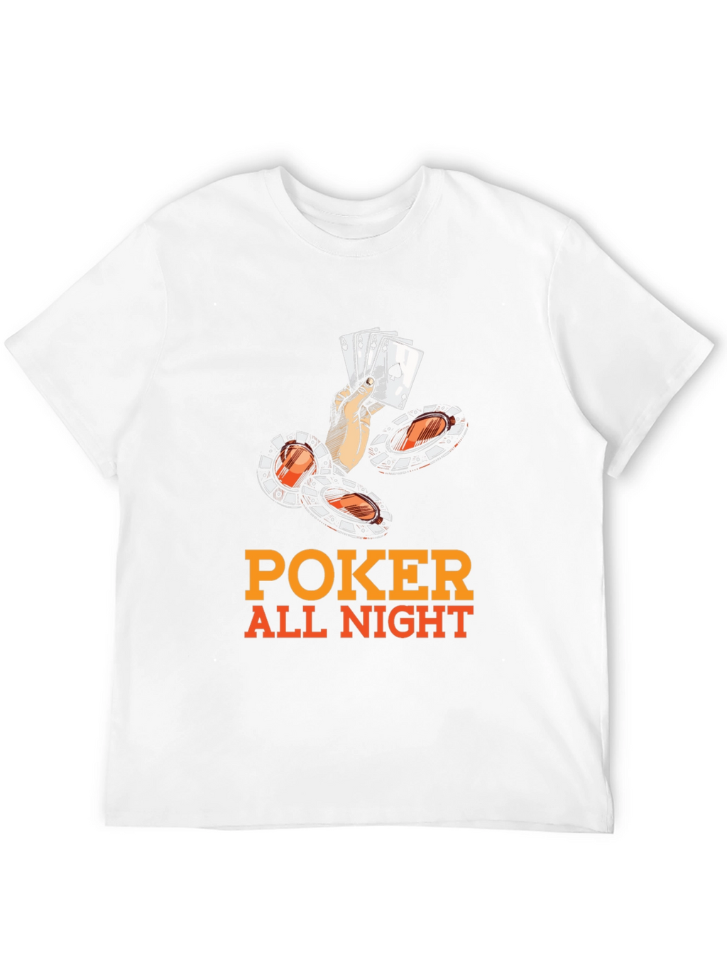 Poker All Night Graphic Tee - Black Cotton Blend