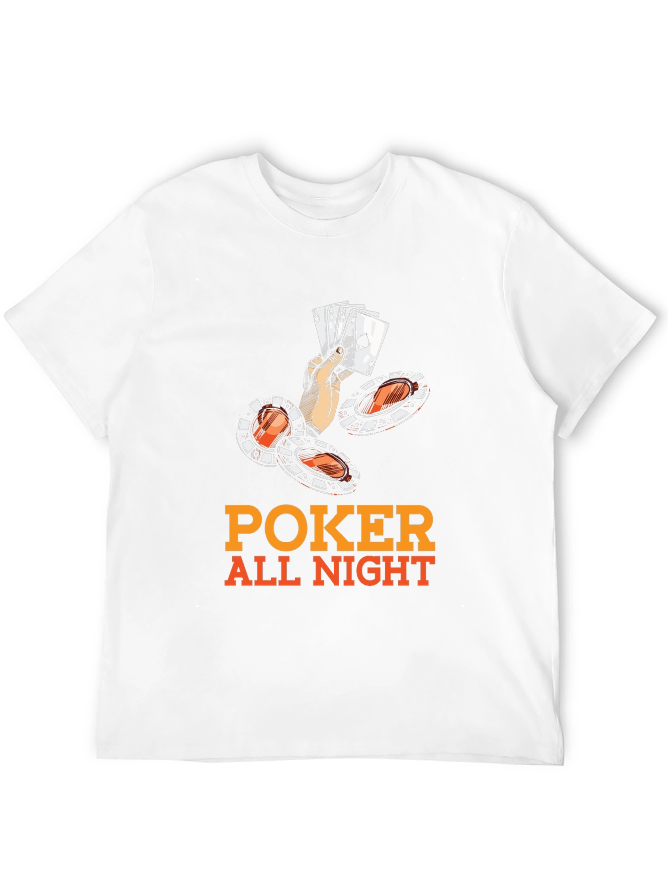 Poker All Night Graphic Tee - Black Cotton Blend