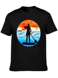 Paddleboarder Sunset Graphic Tee