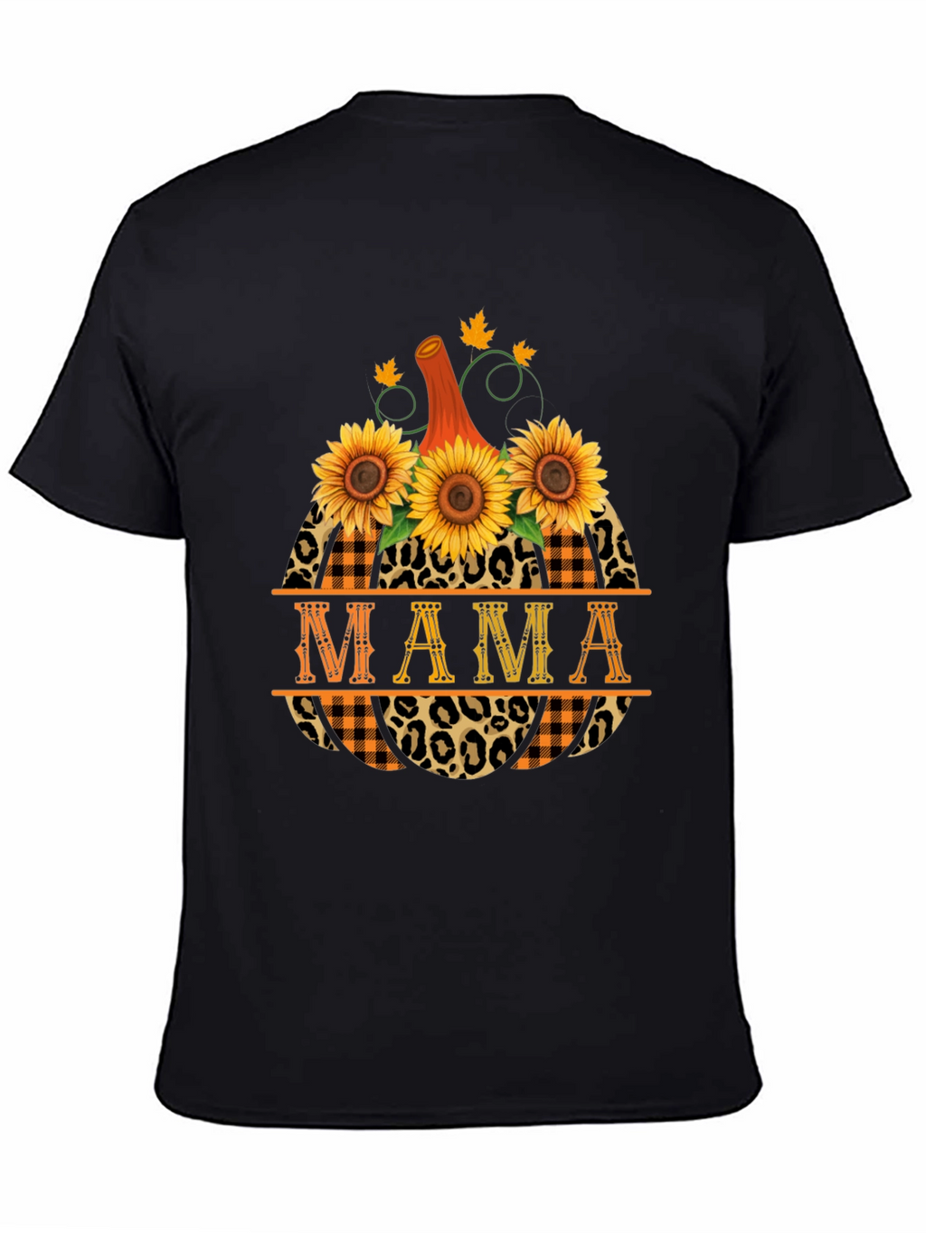 Mama Pumpkin Sunflower Graphic T-Shirt