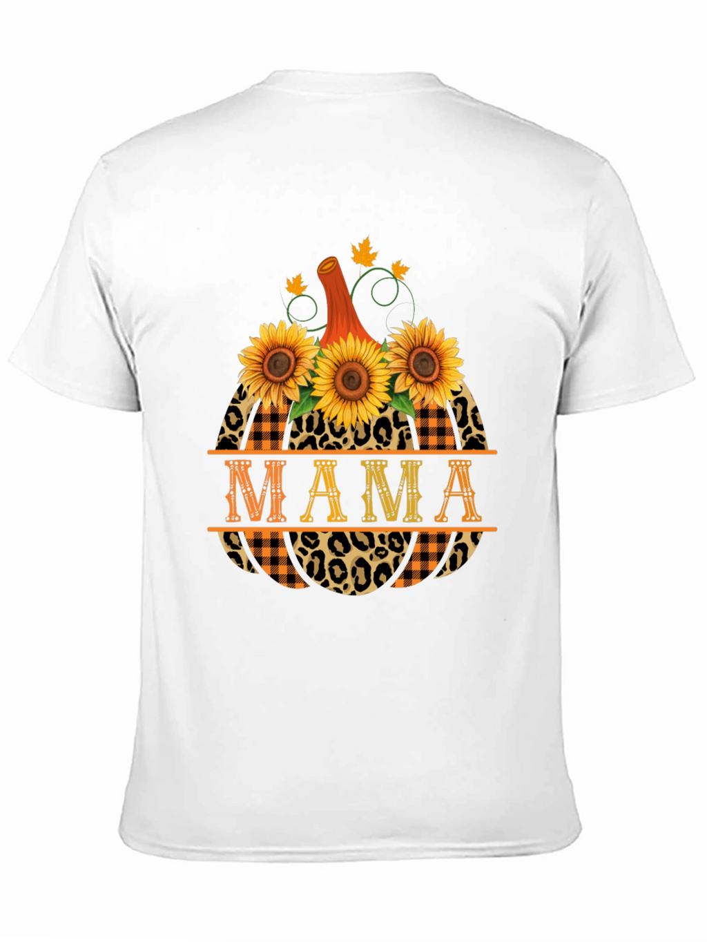 Mama Pumpkin Sunflower Graphic T-Shirt