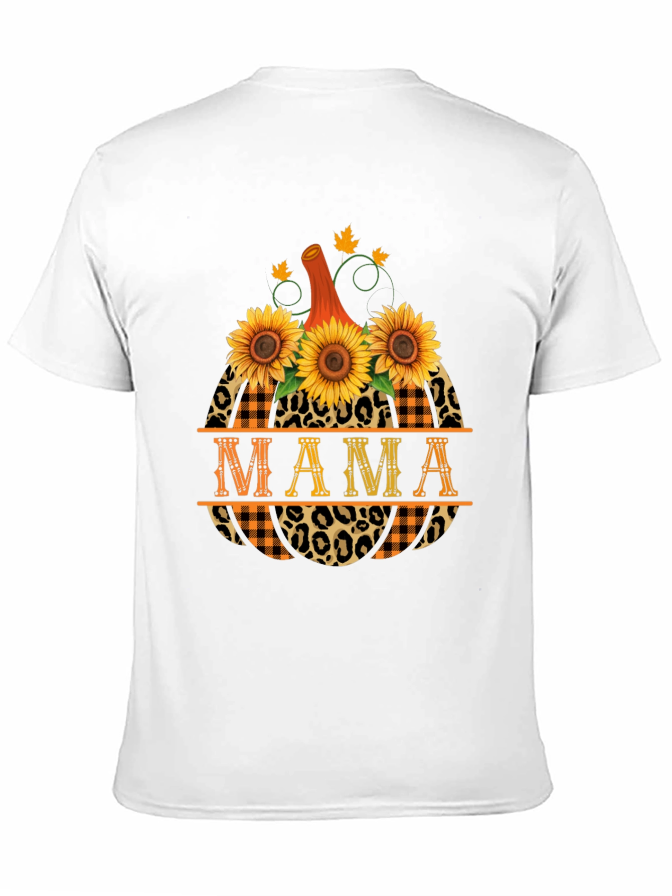 Mama Pumpkin Sunflower Graphic T-Shirt