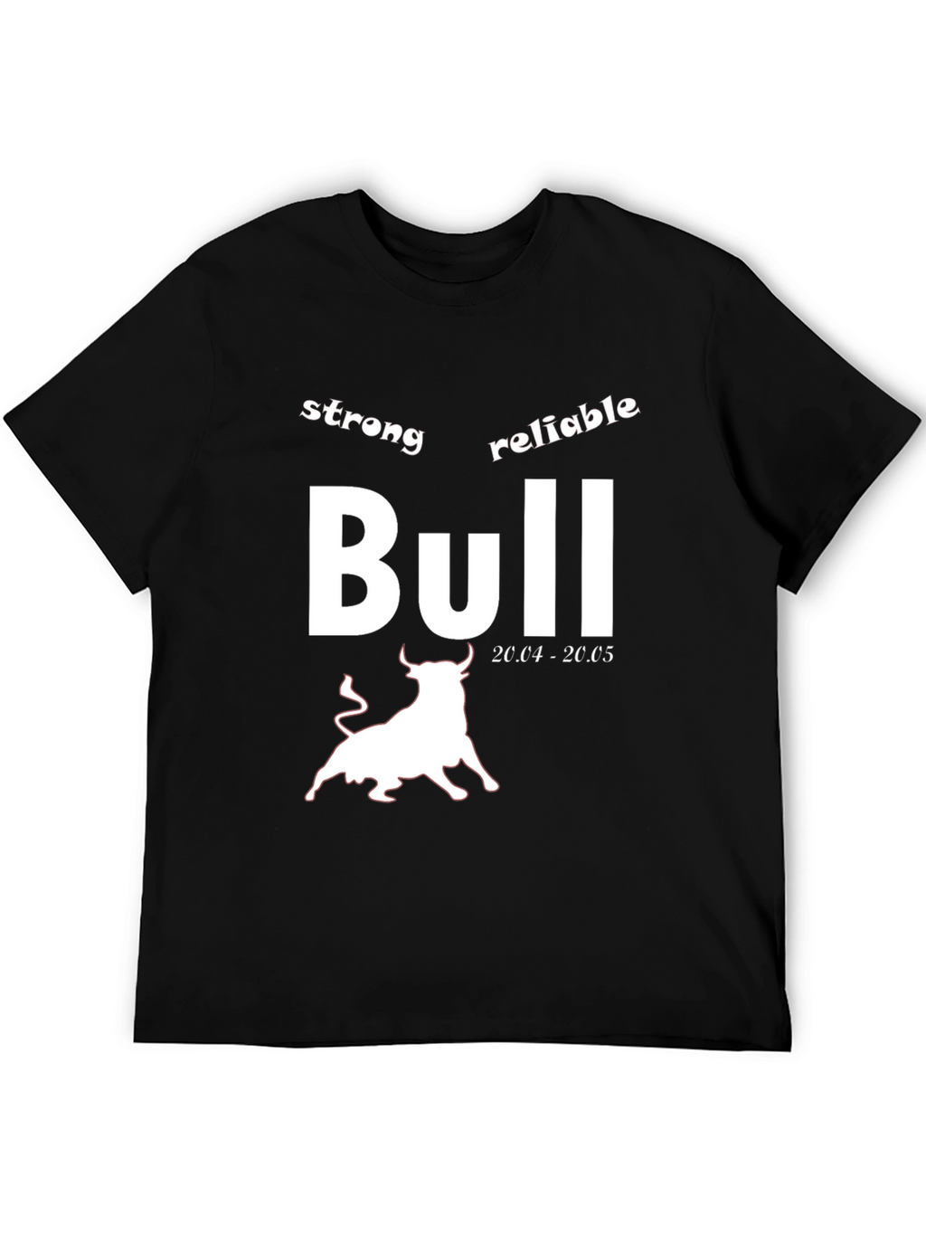 Strong Reliable Bull Zodiac Black T-Shirt