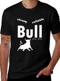 Strong Reliable Bull Zodiac Black T-Shirt