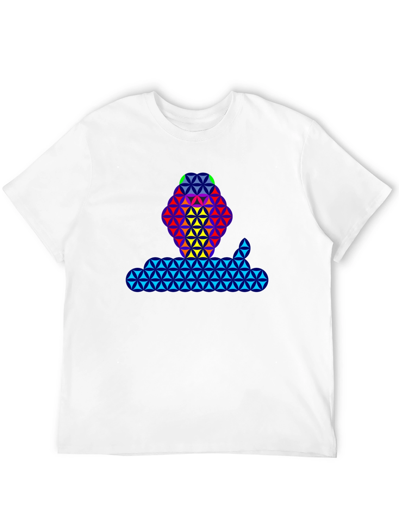 Geometric Flower of Life T-Shirt - Black