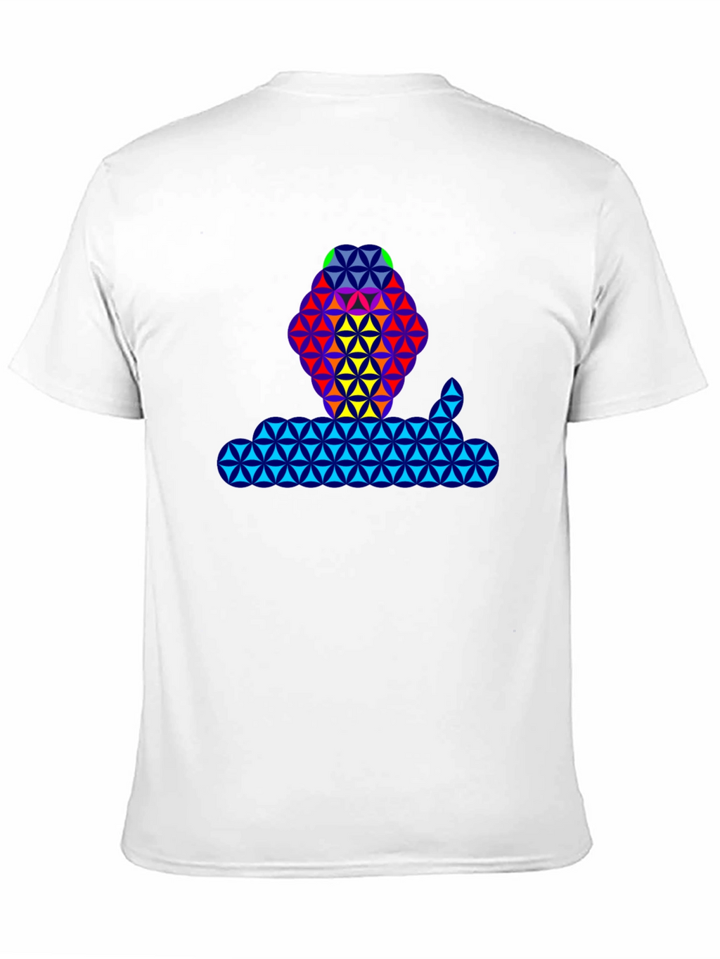 Geometric Flower of Life T-Shirt - Black