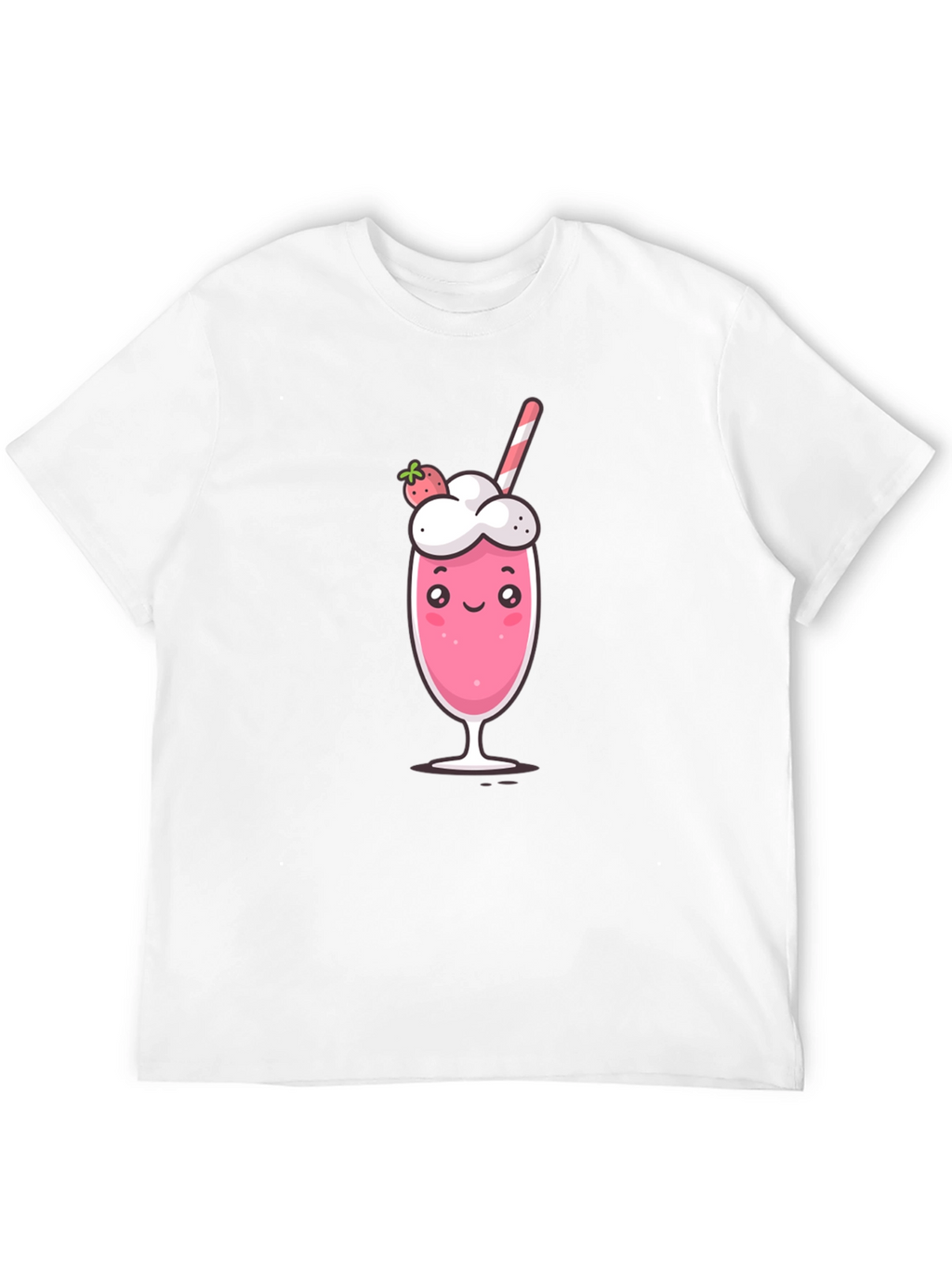 Cute Strawberry Milkshake Graphic Tee