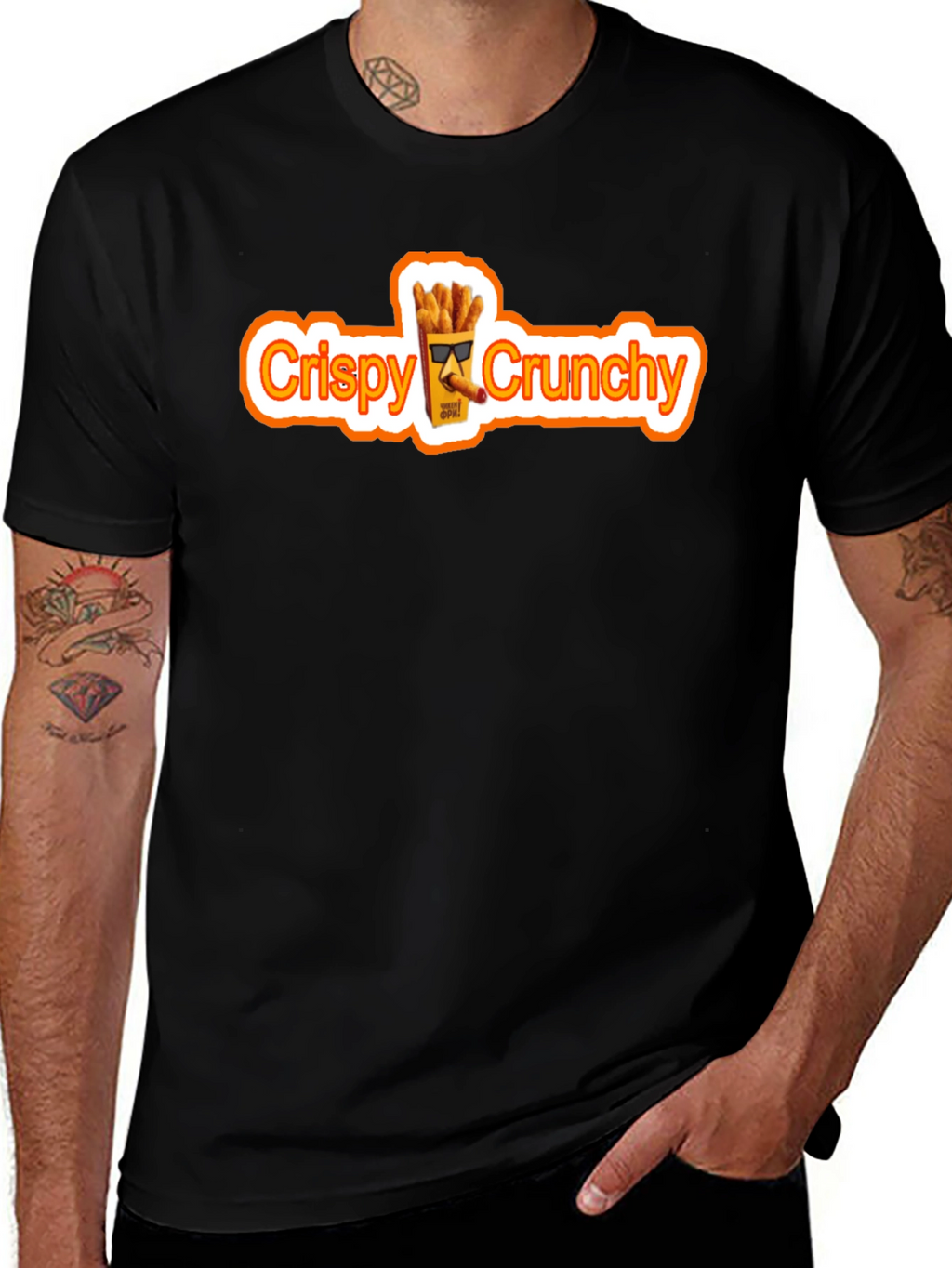 Crispy Crunchy Graphic T-Shirt - Trendy Streetwear
