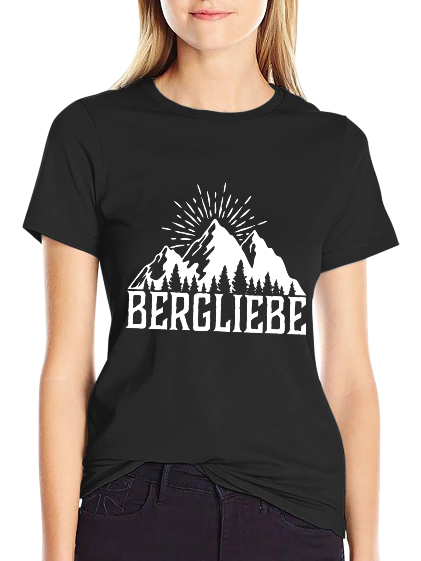 Bergliebe Mountain Graphic Tee - Black