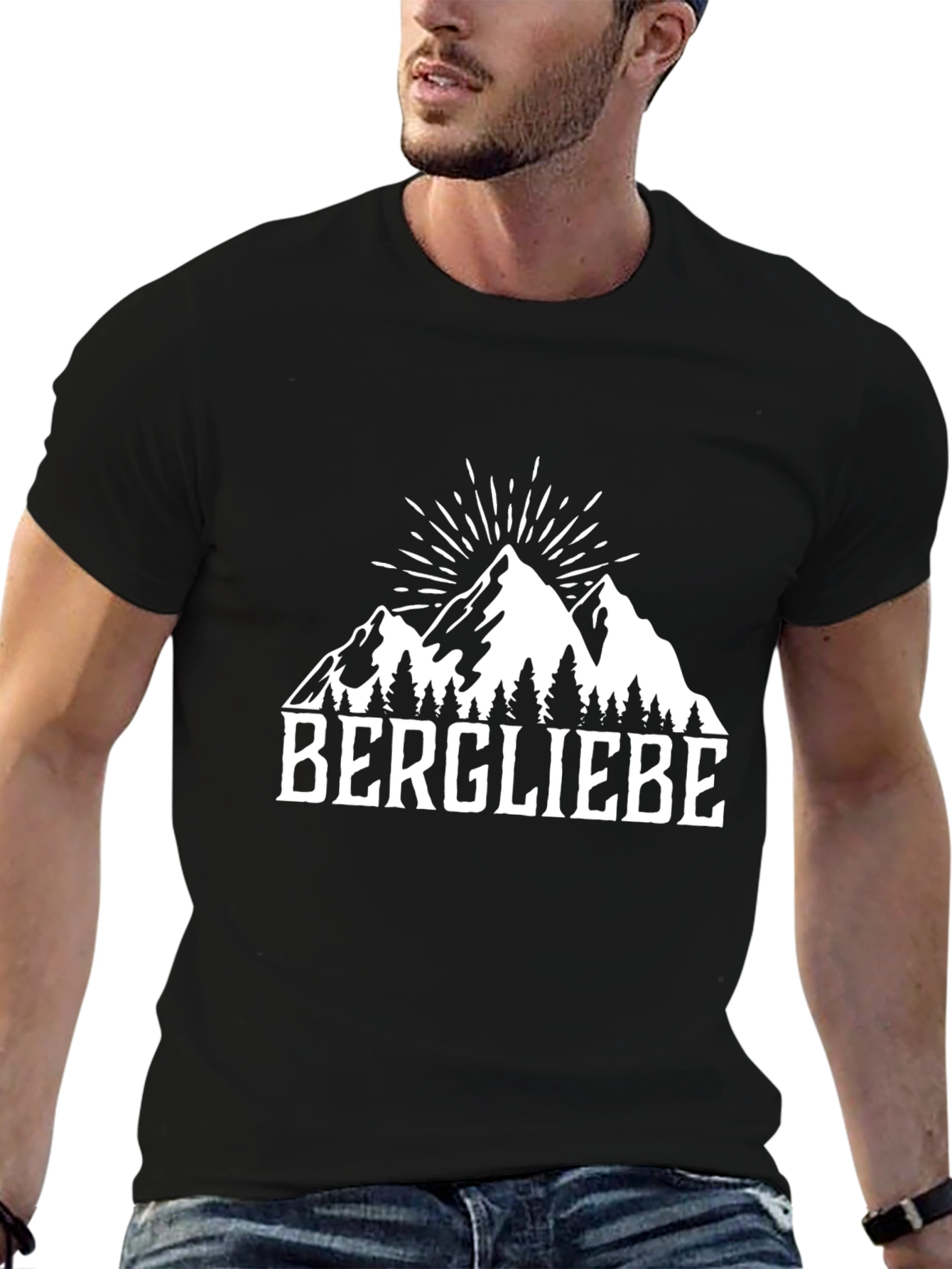 Bergliebe Mountain Graphic Tee - Black