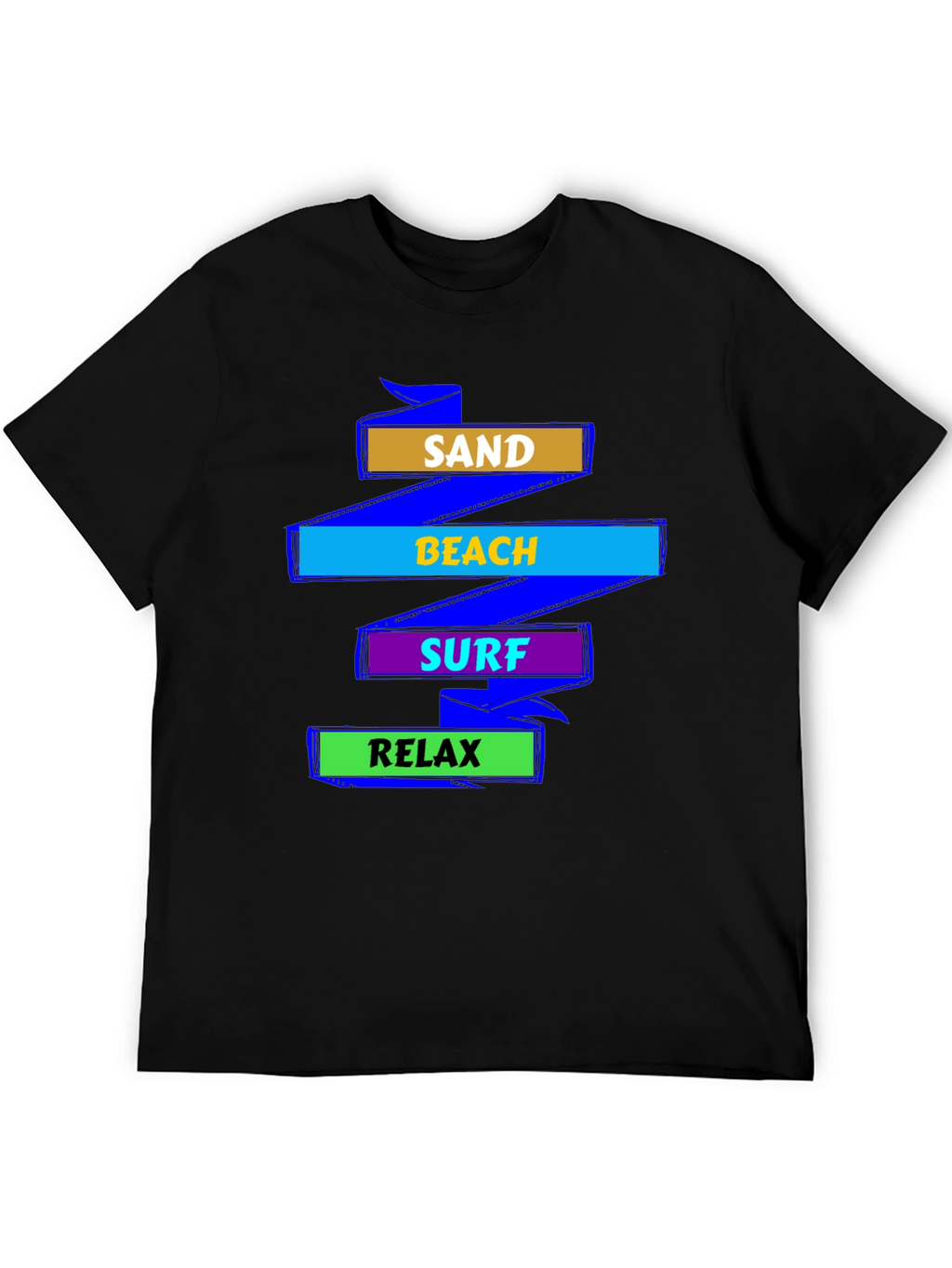 Sand Beach Surf Relax Graphic T-Shirt