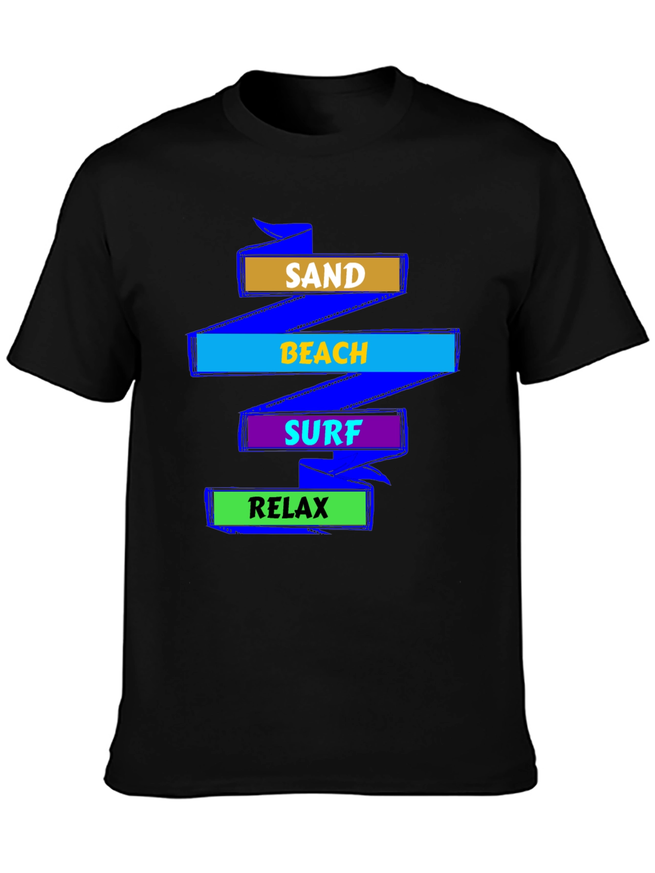 Sand Beach Surf Relax Graphic T-Shirt