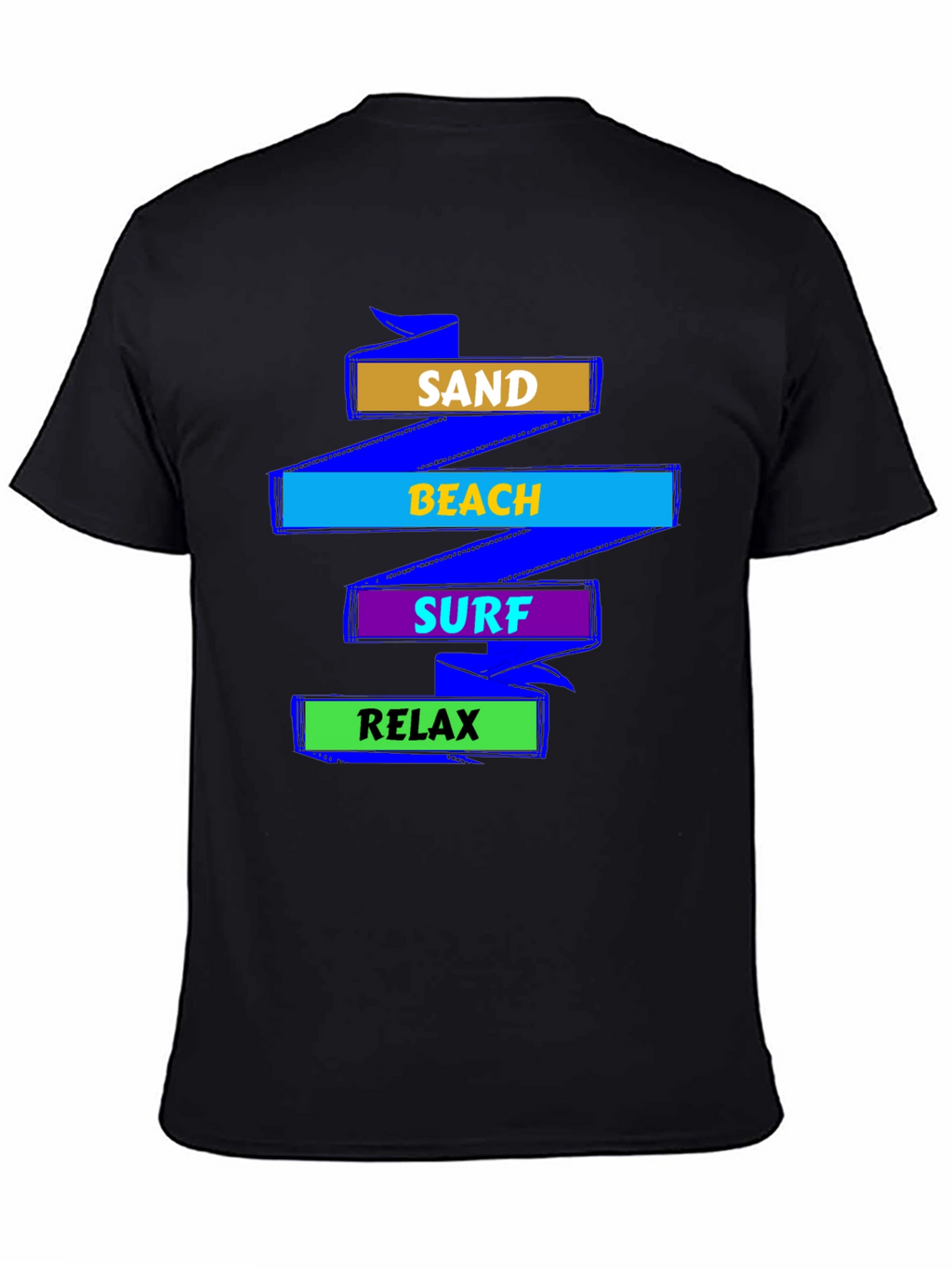 Sand Beach Surf Relax Graphic T-Shirt