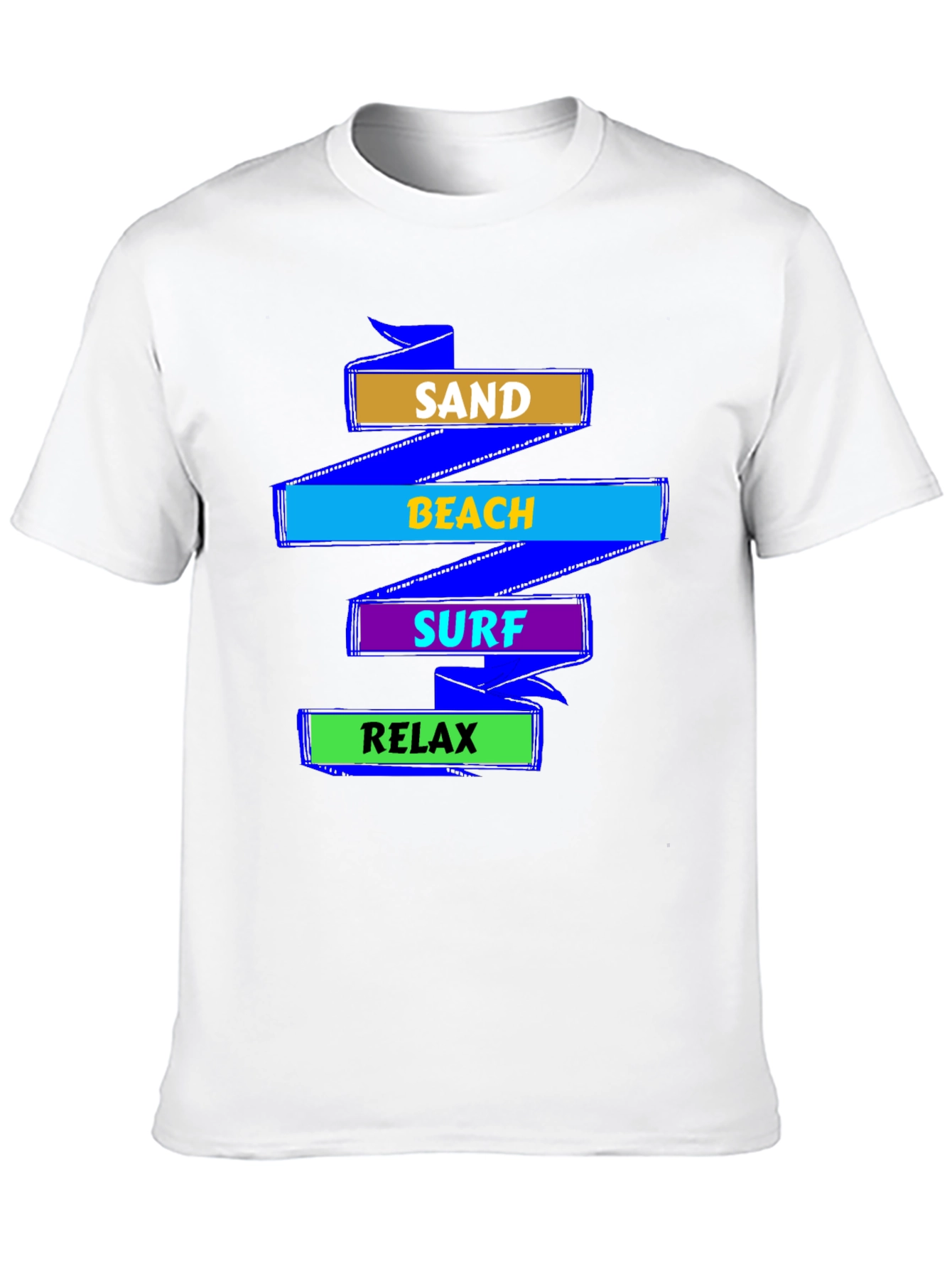Sand Beach Surf Relax Graphic T-Shirt