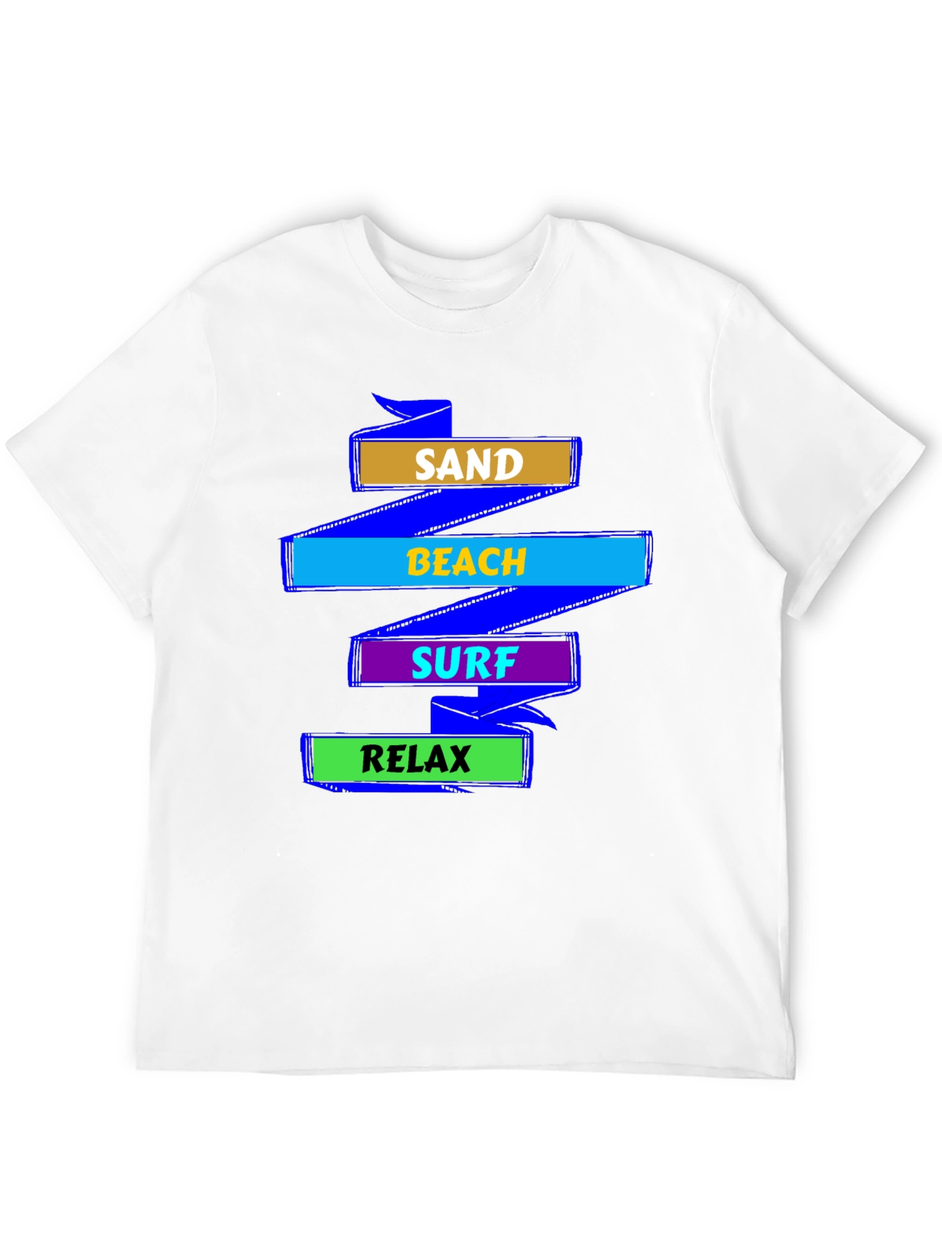 Sand Beach Surf Relax Graphic T-Shirt