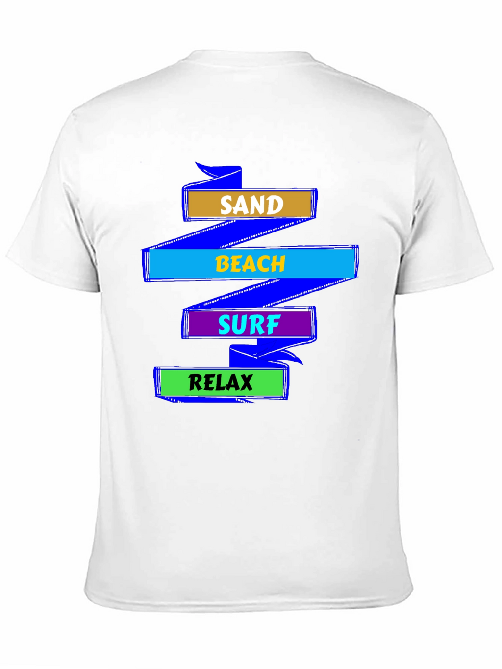 Sand Beach Surf Relax Graphic T-Shirt