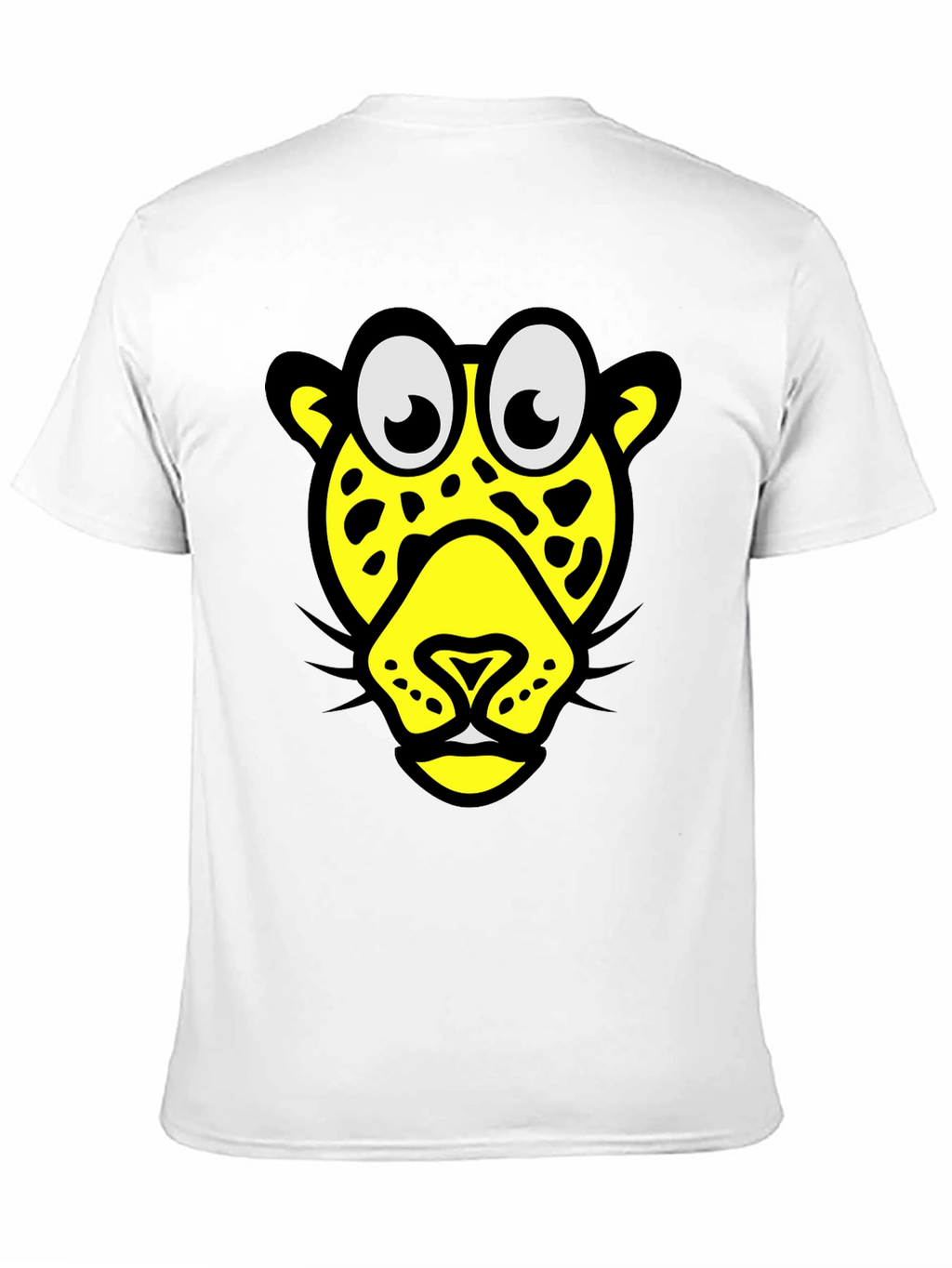 Funky Leopard Graphic Tee - Black Cotton T-Shirt