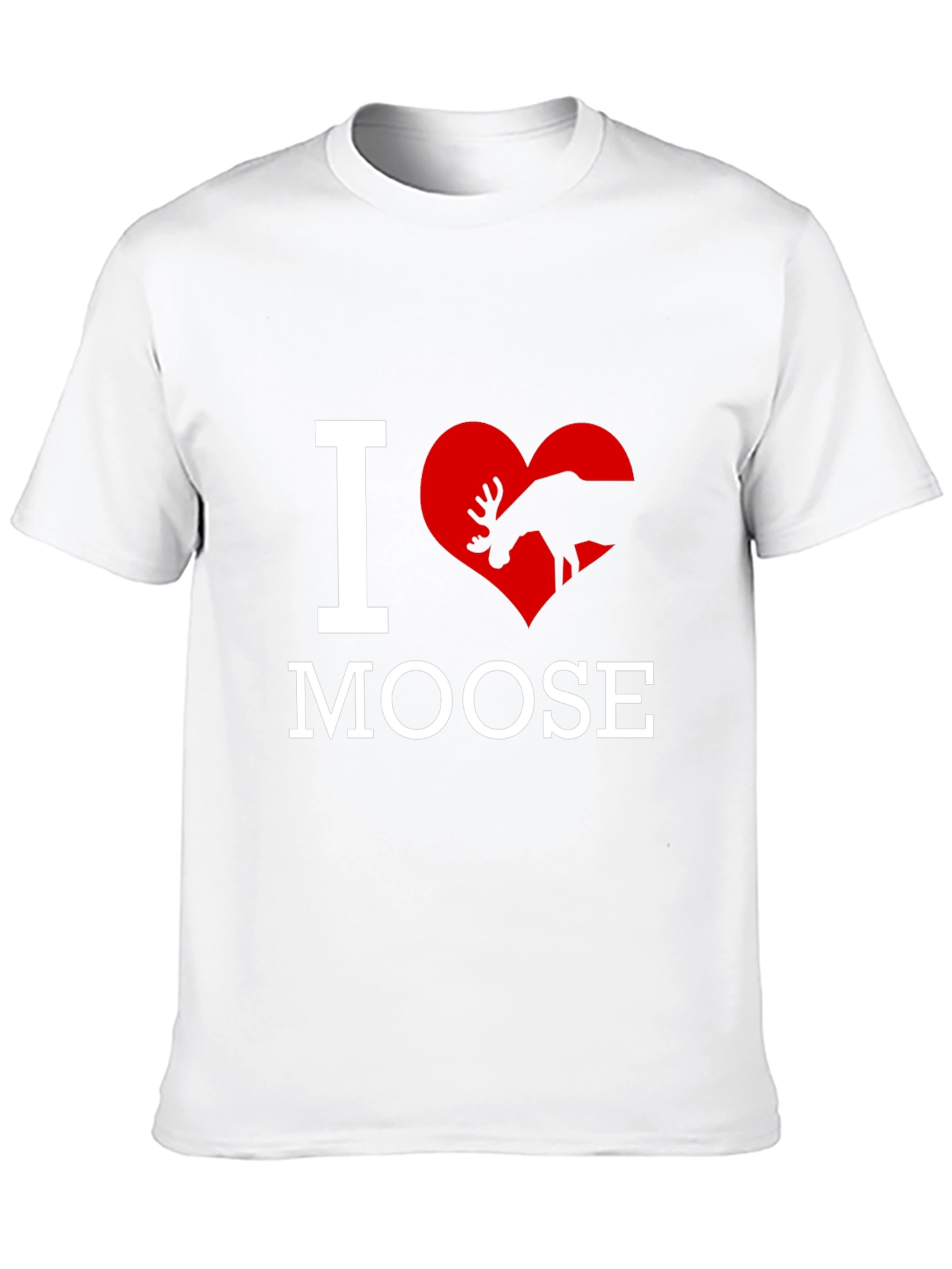 I Love Moose T-Shirt - Novelty Graphic Tee
