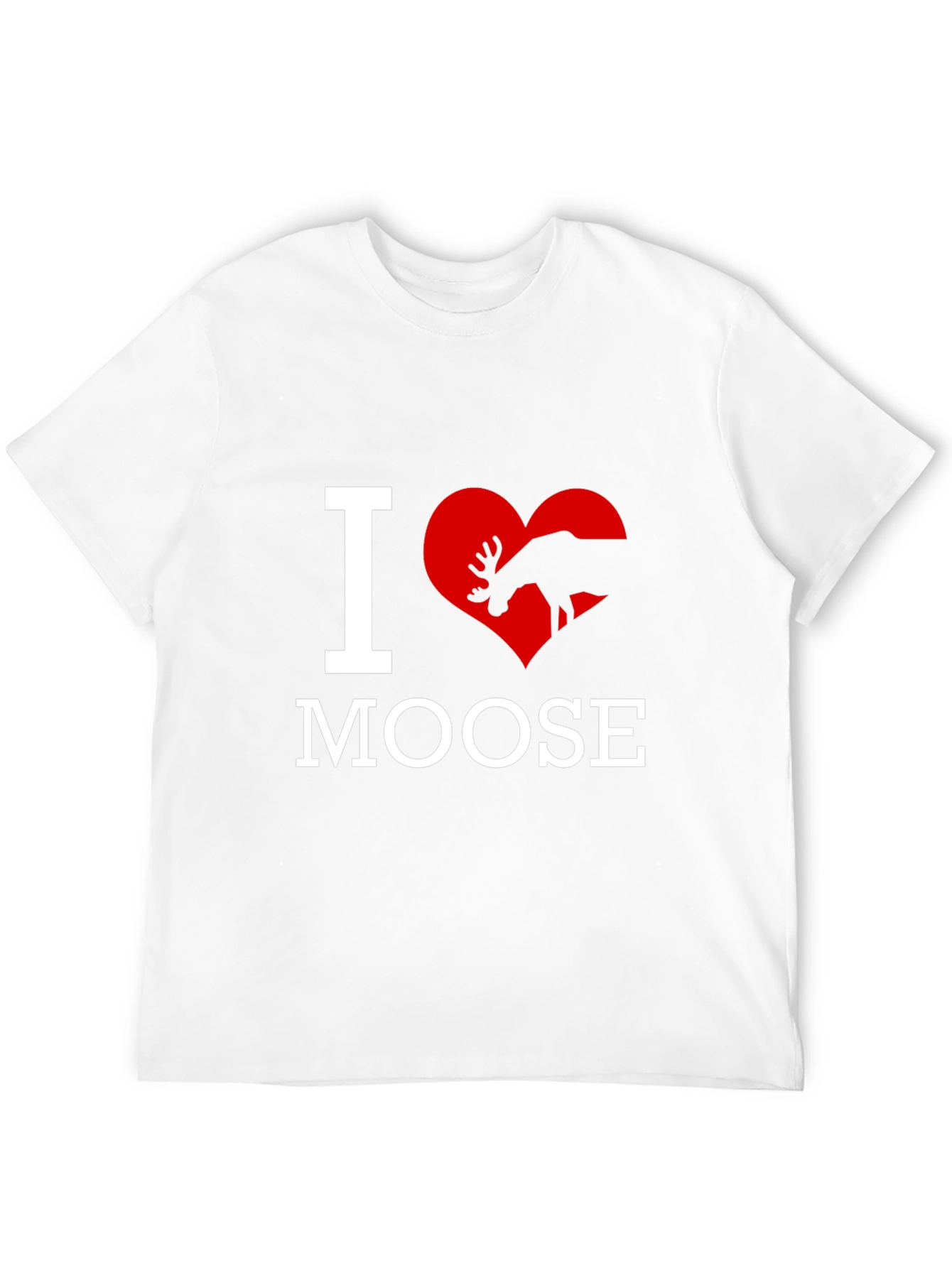 I Love Moose T-Shirt - Novelty Graphic Tee