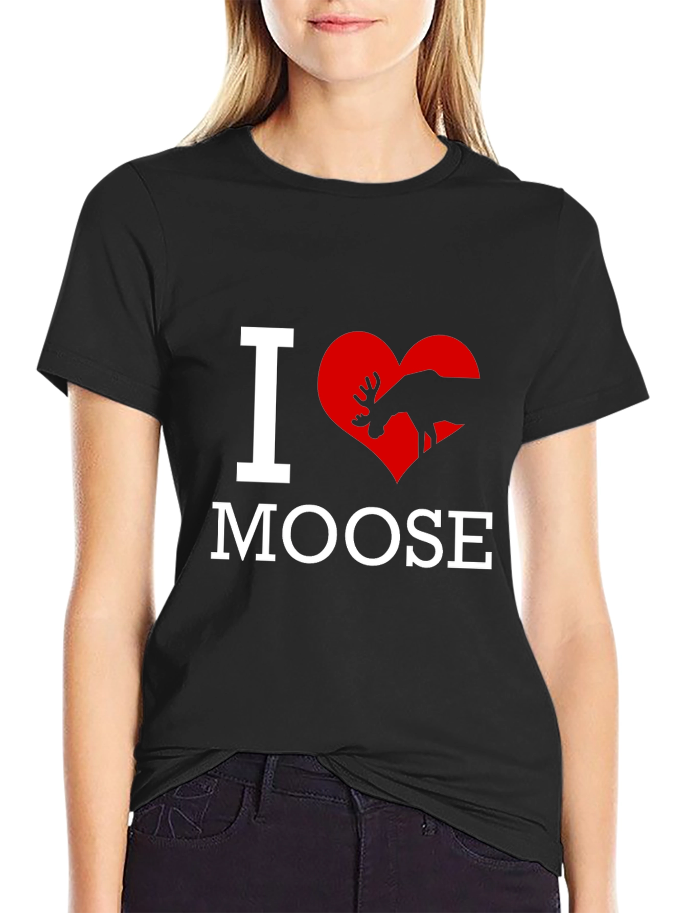 I Love Moose T-Shirt - Novelty Graphic Tee