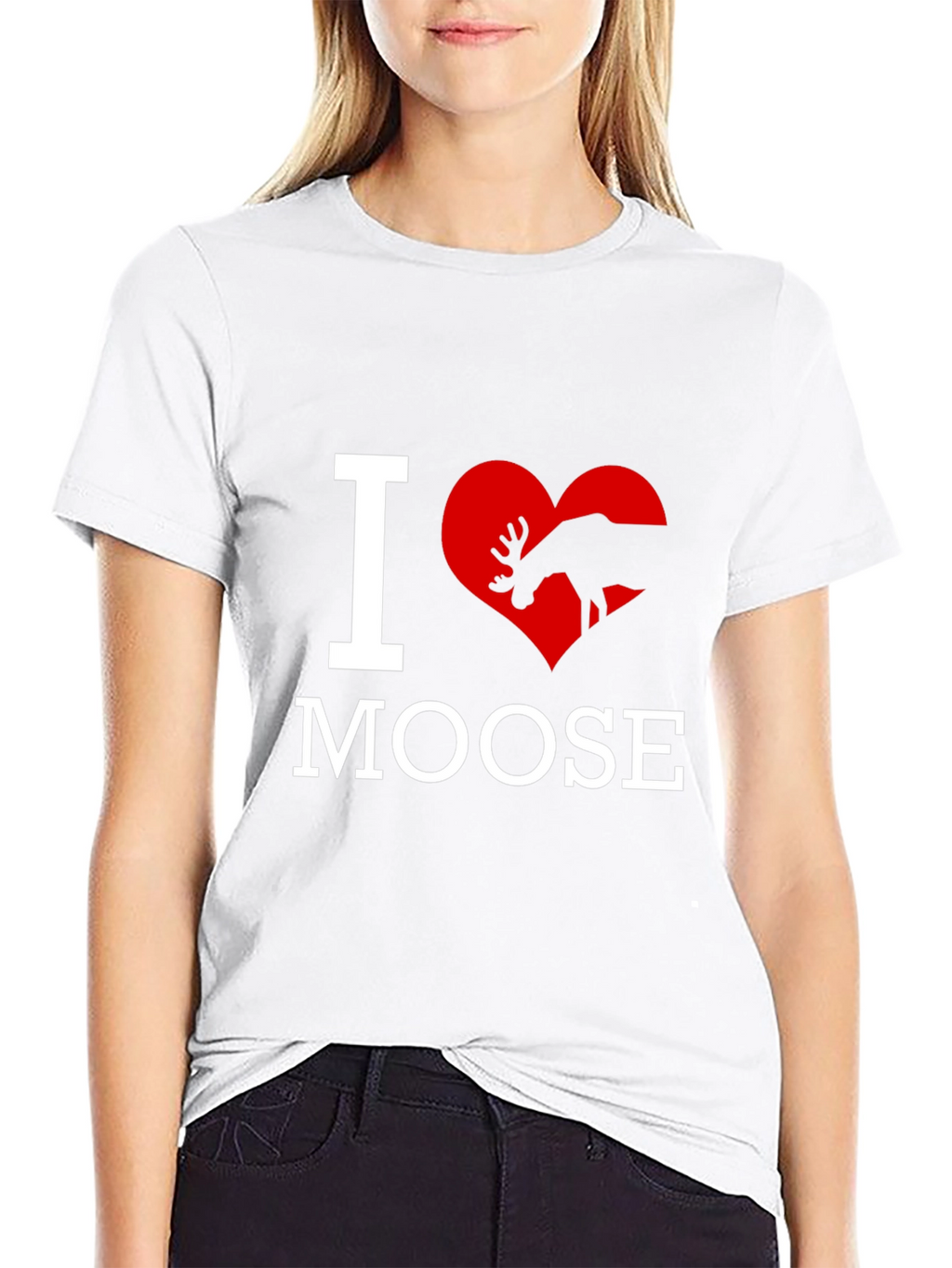 I Love Moose T-Shirt - Novelty Graphic Tee