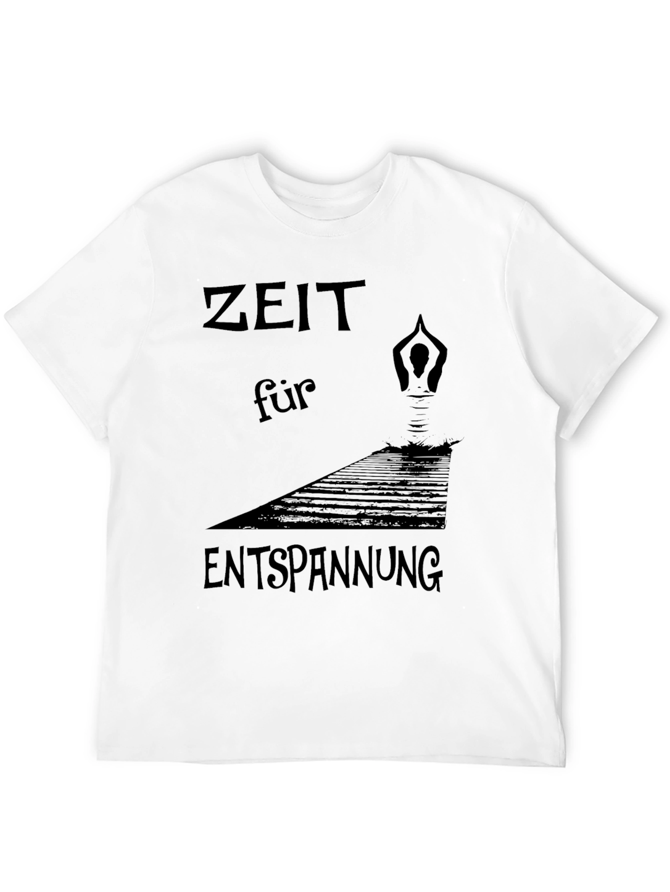 Zeit Für Entspannung Black T-Shirt - Relaxation Time