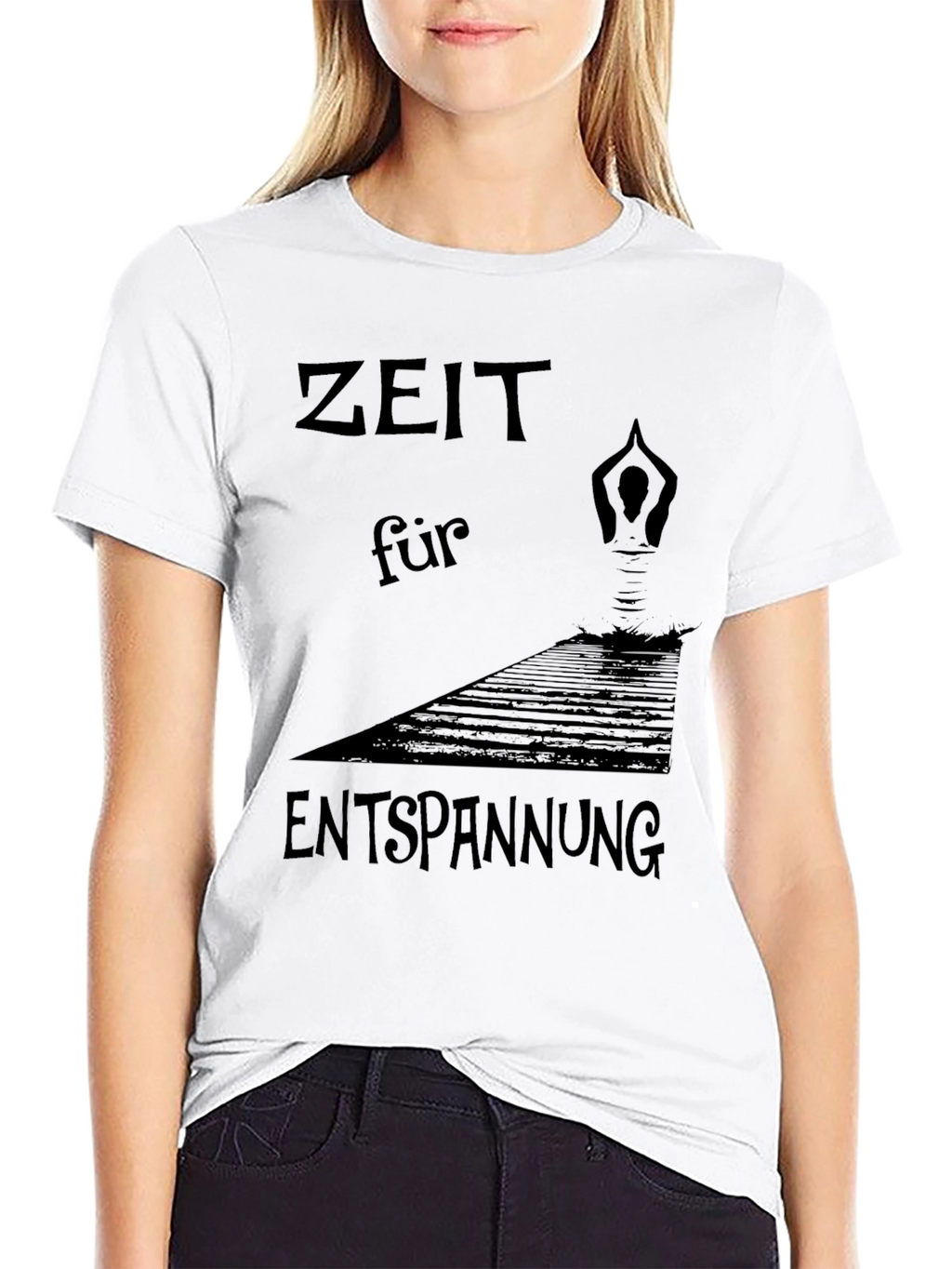 Zeit Für Entspannung Black T-Shirt - Relaxation Time