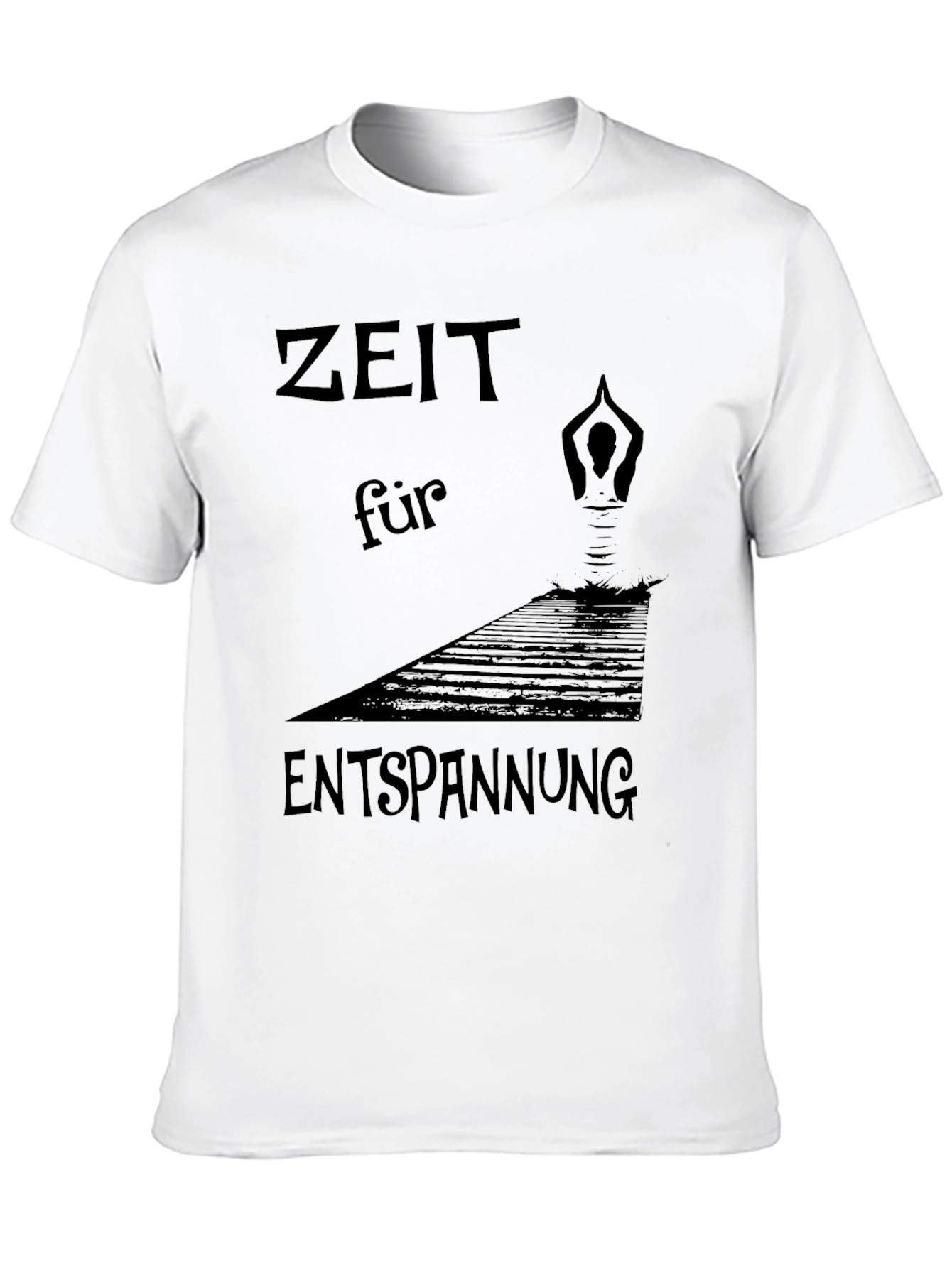 Zeit Für Entspannung Black T-Shirt - Relaxation Time
