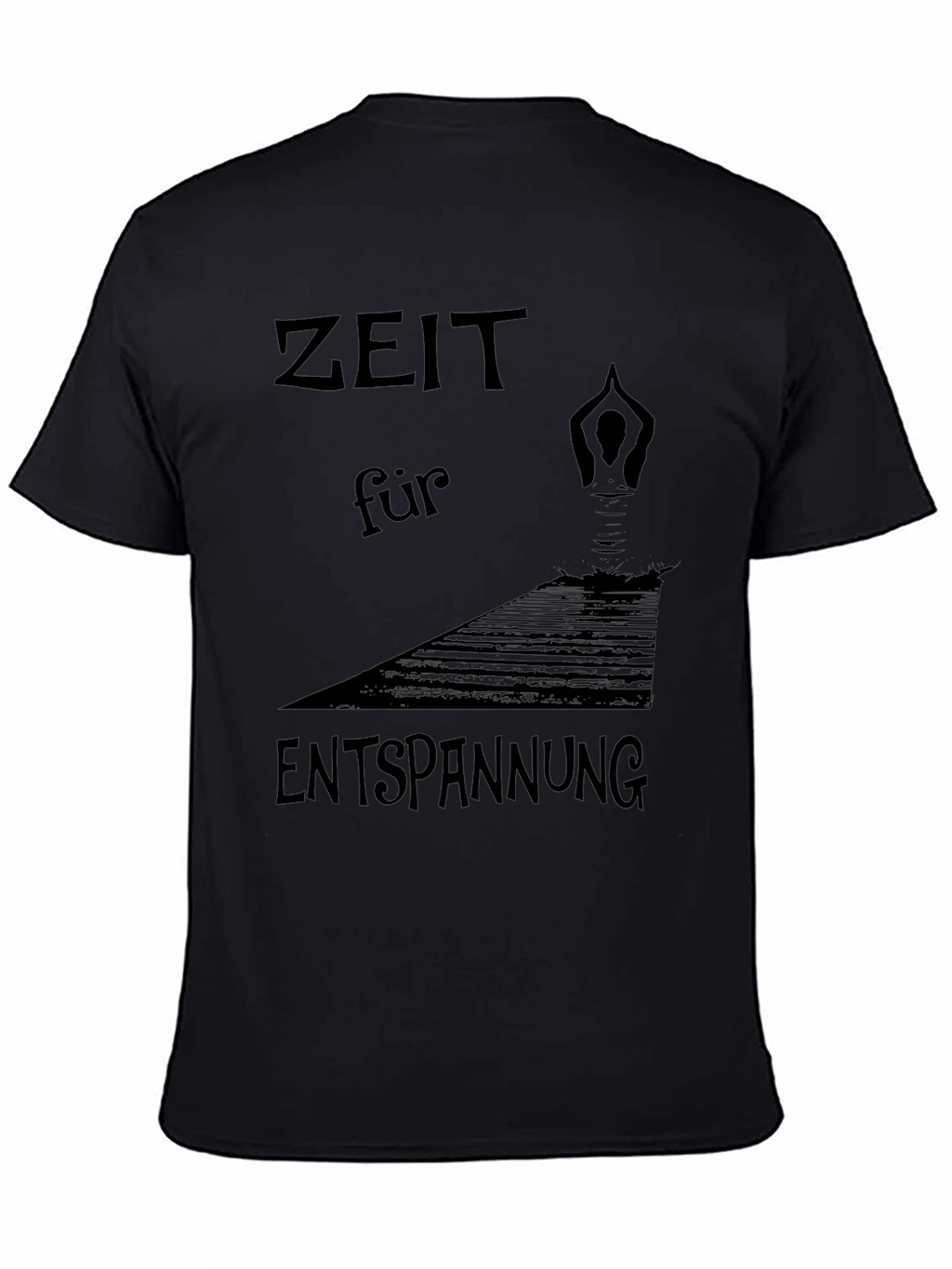 Zeit Für Entspannung Black T-Shirt - Relaxation Time