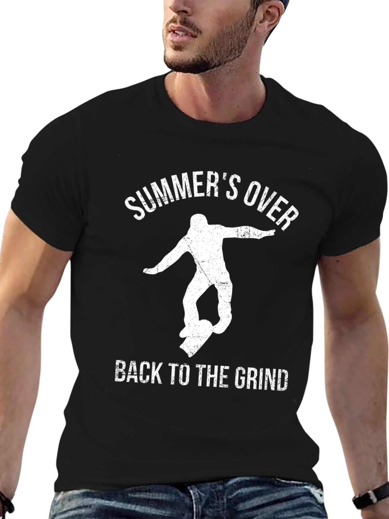 Summers Over Black Graphic T-Shirt