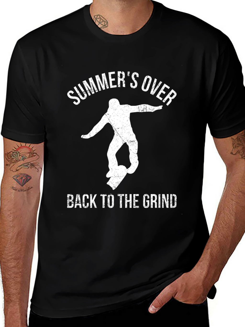 Summers Over Black Graphic T-Shirt