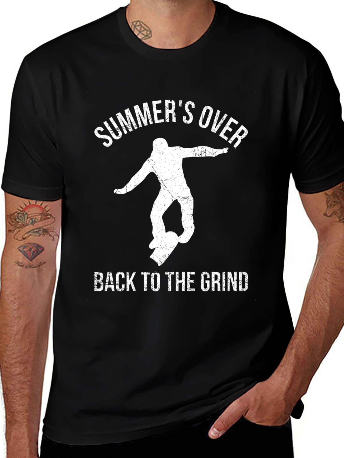 Summers Over Black Graphic T-Shirt