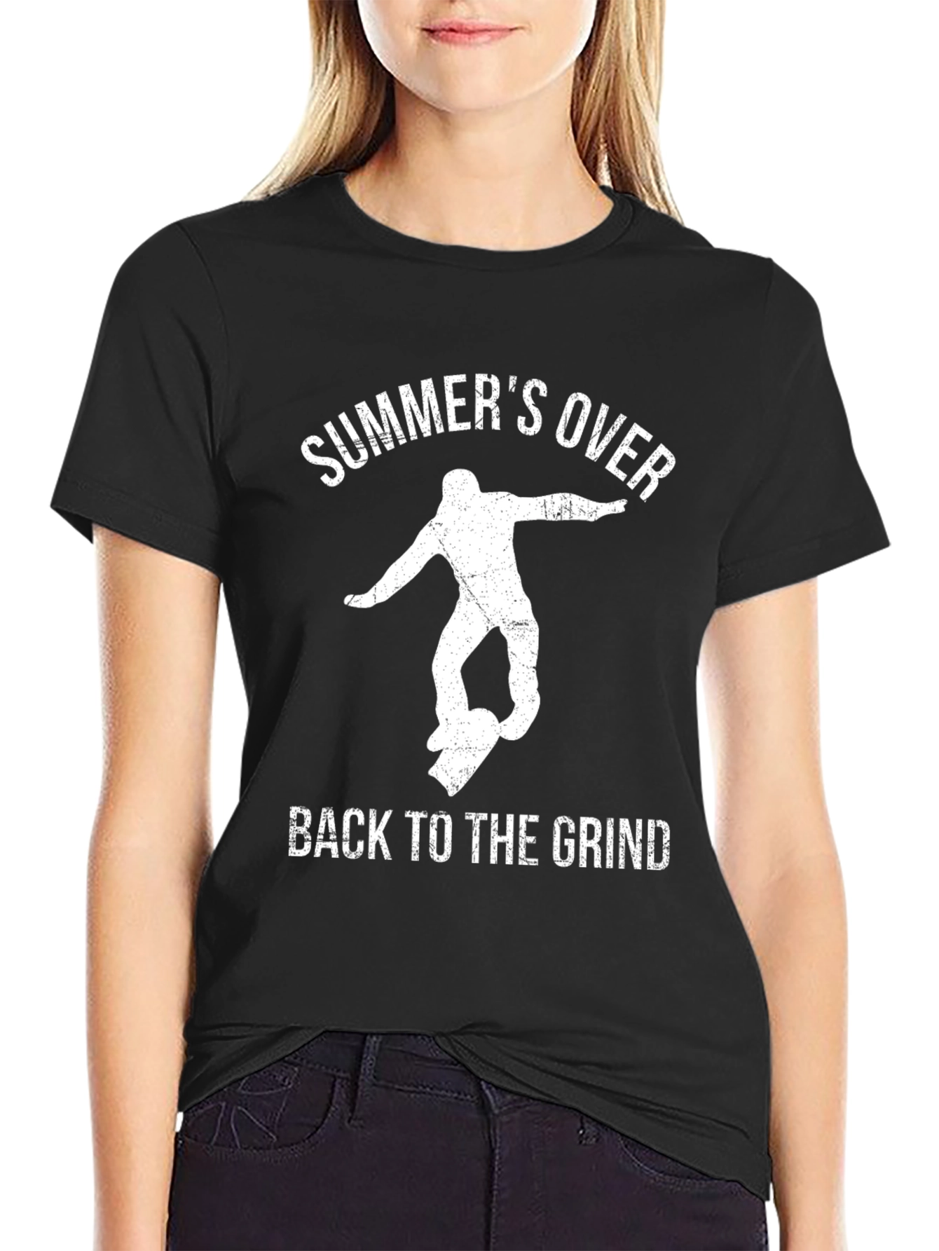 Summers Over Black Graphic T-Shirt